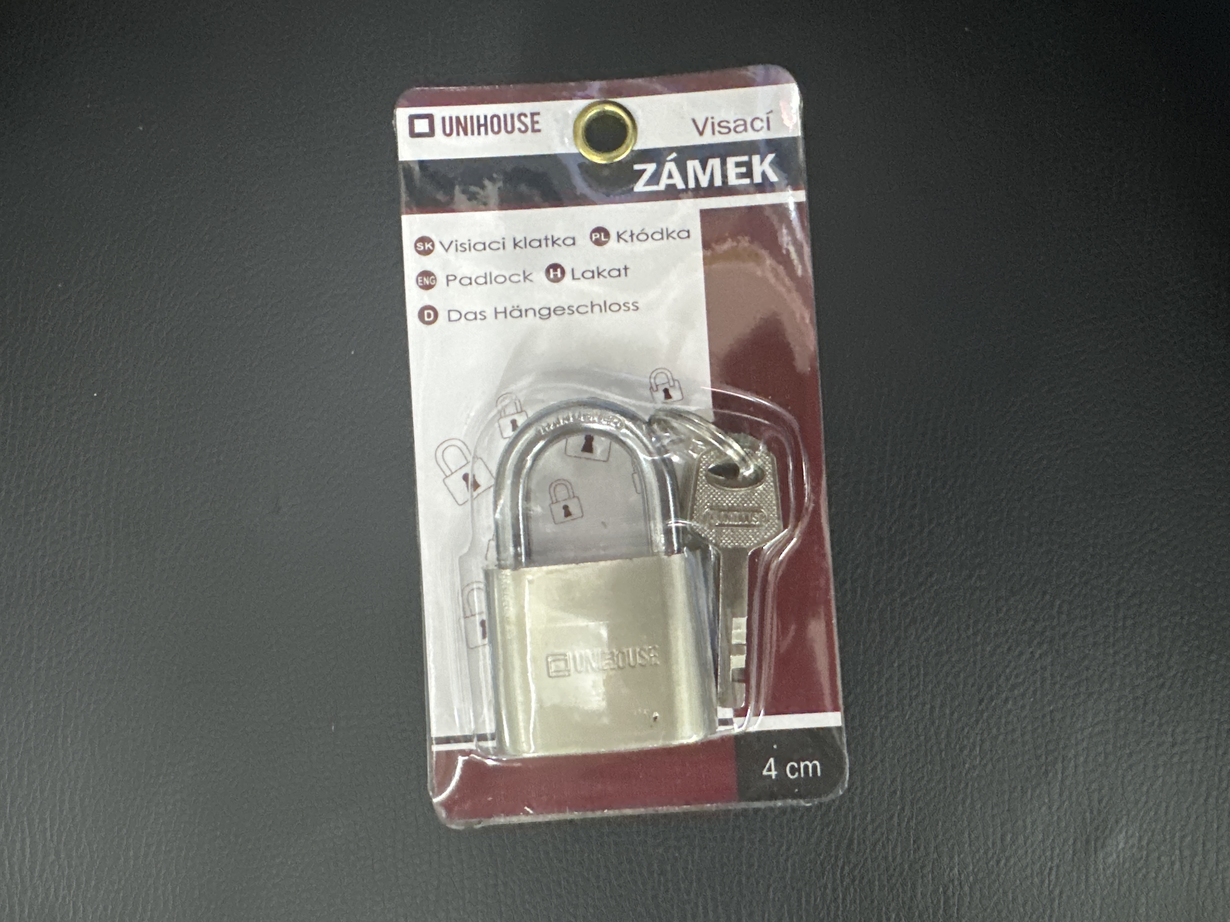 Unihouse visací zámek 4cm/ 1ks