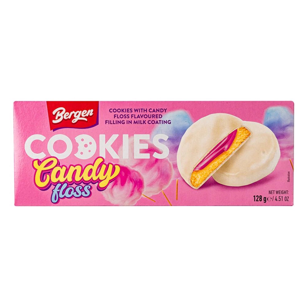 Bergen sušenky Candy Floss 128g