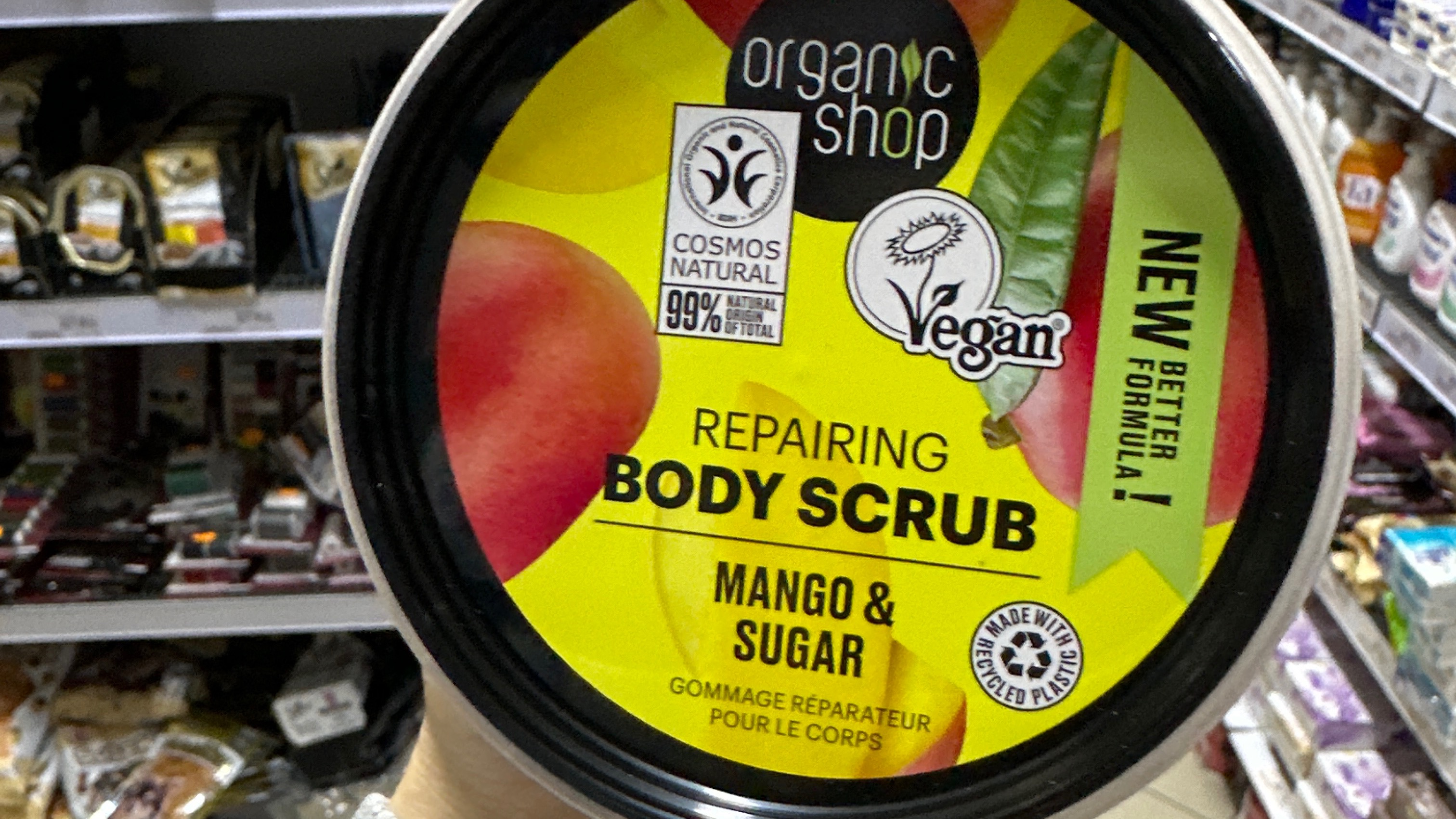 Organic Shop tělový peeling  Regenerační Mango a cukr 250ml
