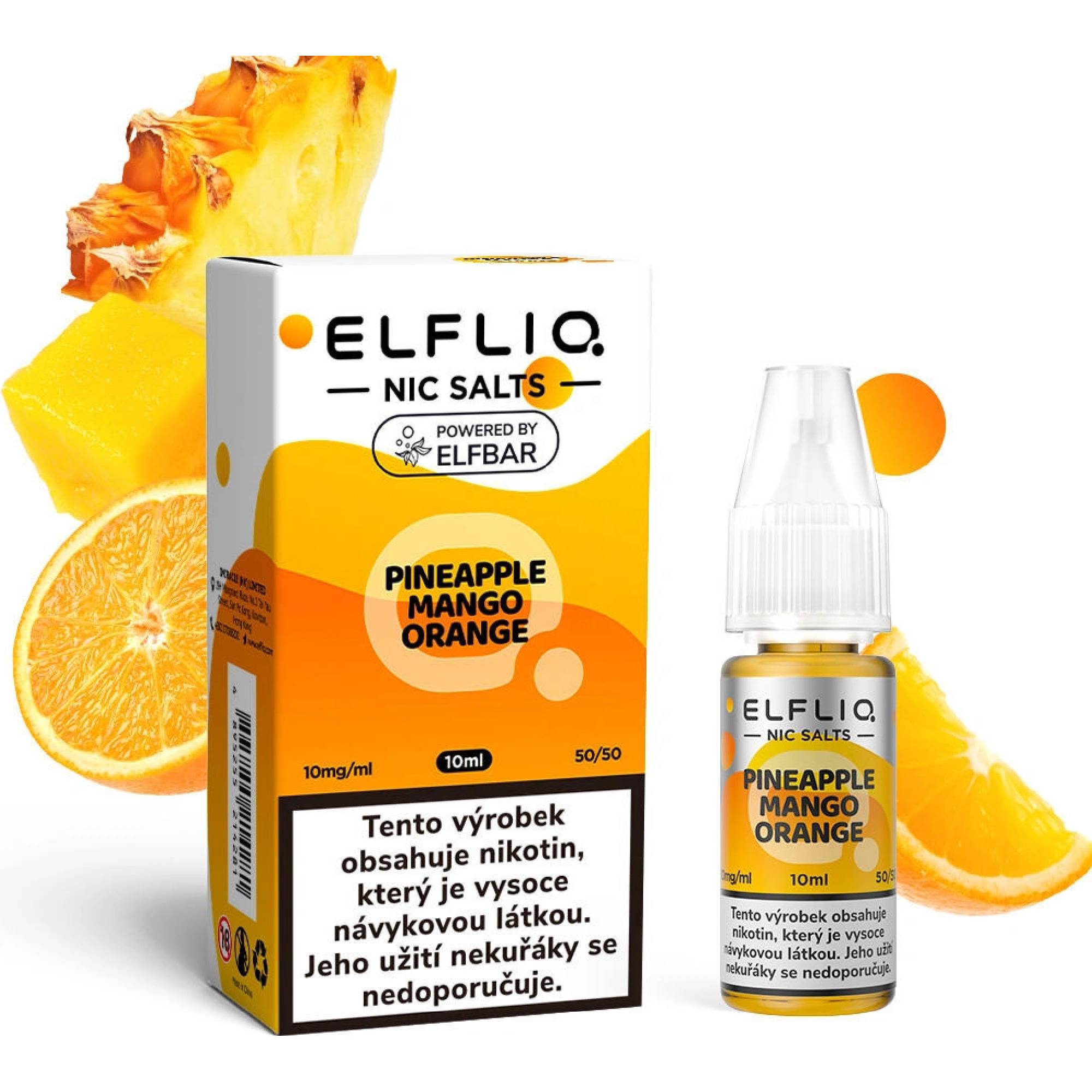 K18+ E-LIQUID ELF BAR ELFLIQ PINEAPPLE MANGO ORANGE 10ml