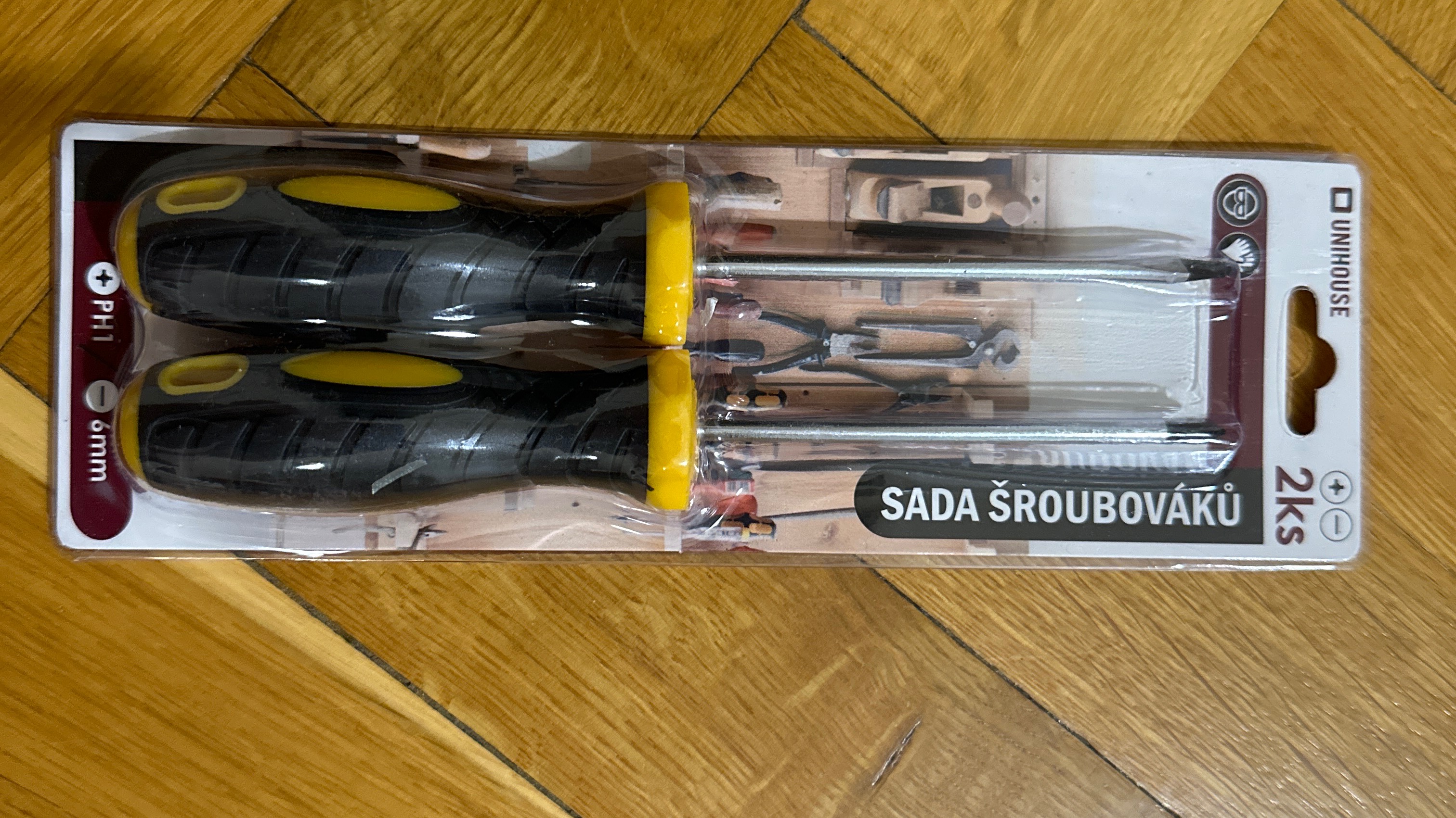 Unihouse sada šroubováků +ph1 -6mm 2ks