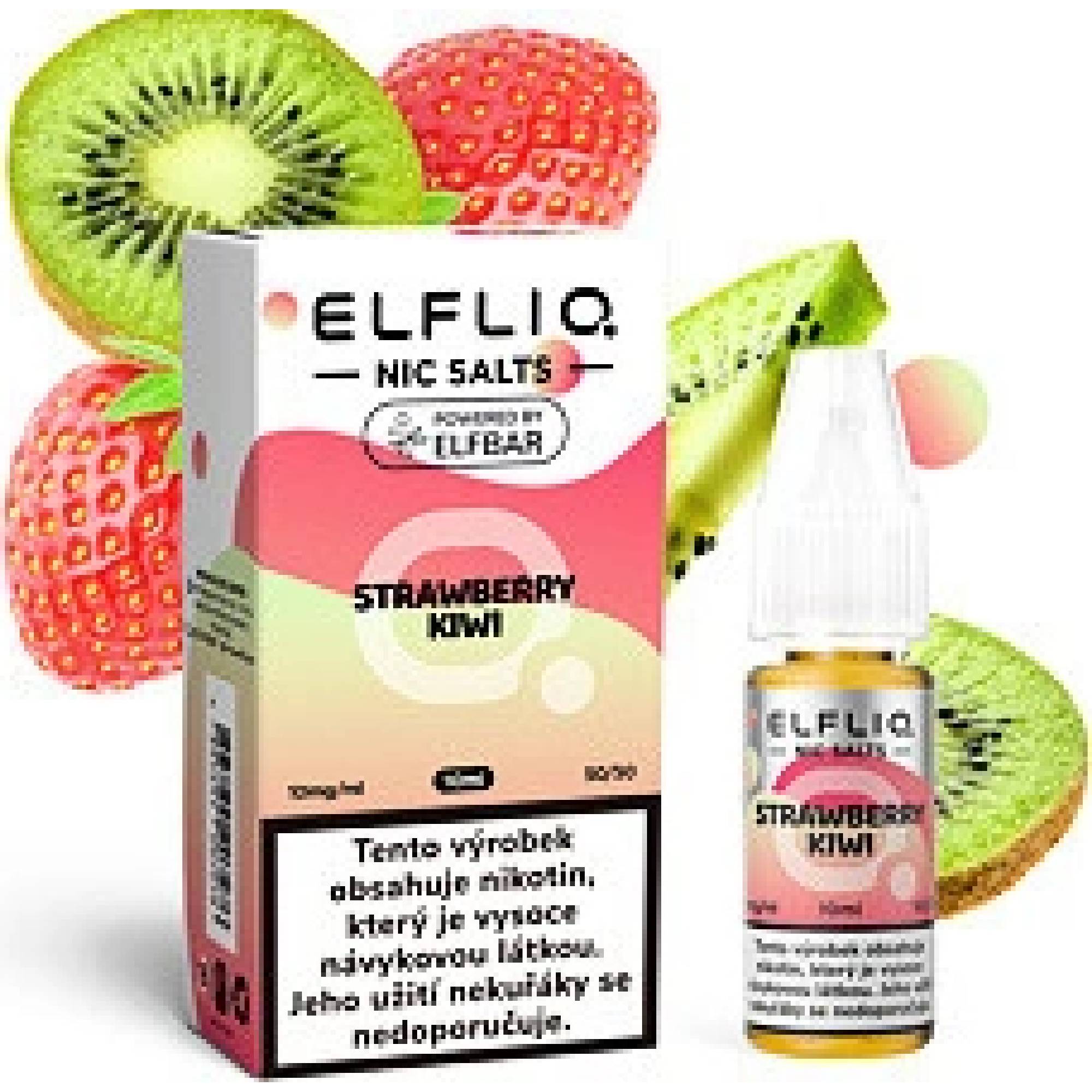 K18+ E-LIQUID ELF BAR ELFLIQ STRAWBERRY KIWI 10ML