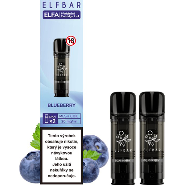K18+ ELF BAR náplň ELFA POD BLUEBERRY 2x2ml