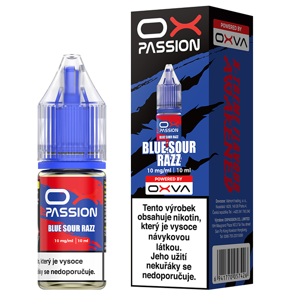 K18+ E-LIQUID OXVA OX PASSION BLUE SOUR RAZZ 10ML