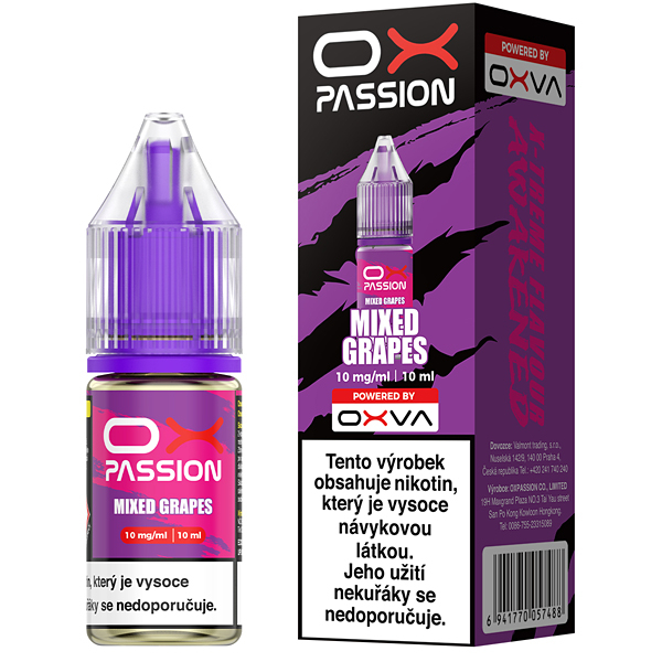 K18+  E-LIQUID OXVA OX PASSION MIXED GRAPES 10ML