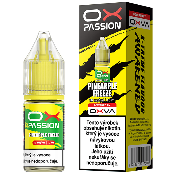 K18+ E-LIQUID OXVA OX PASSION PINEAPPLE FREEZE 10ML