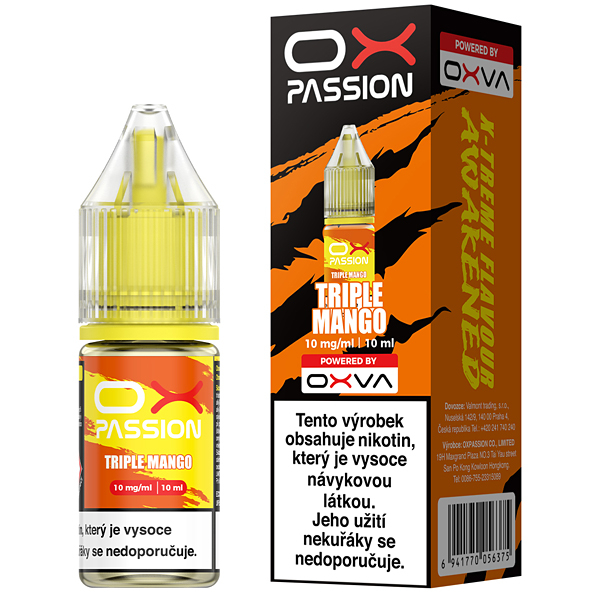 K18+ E-liquid OXVA OX Passion Triple Mango 10ml