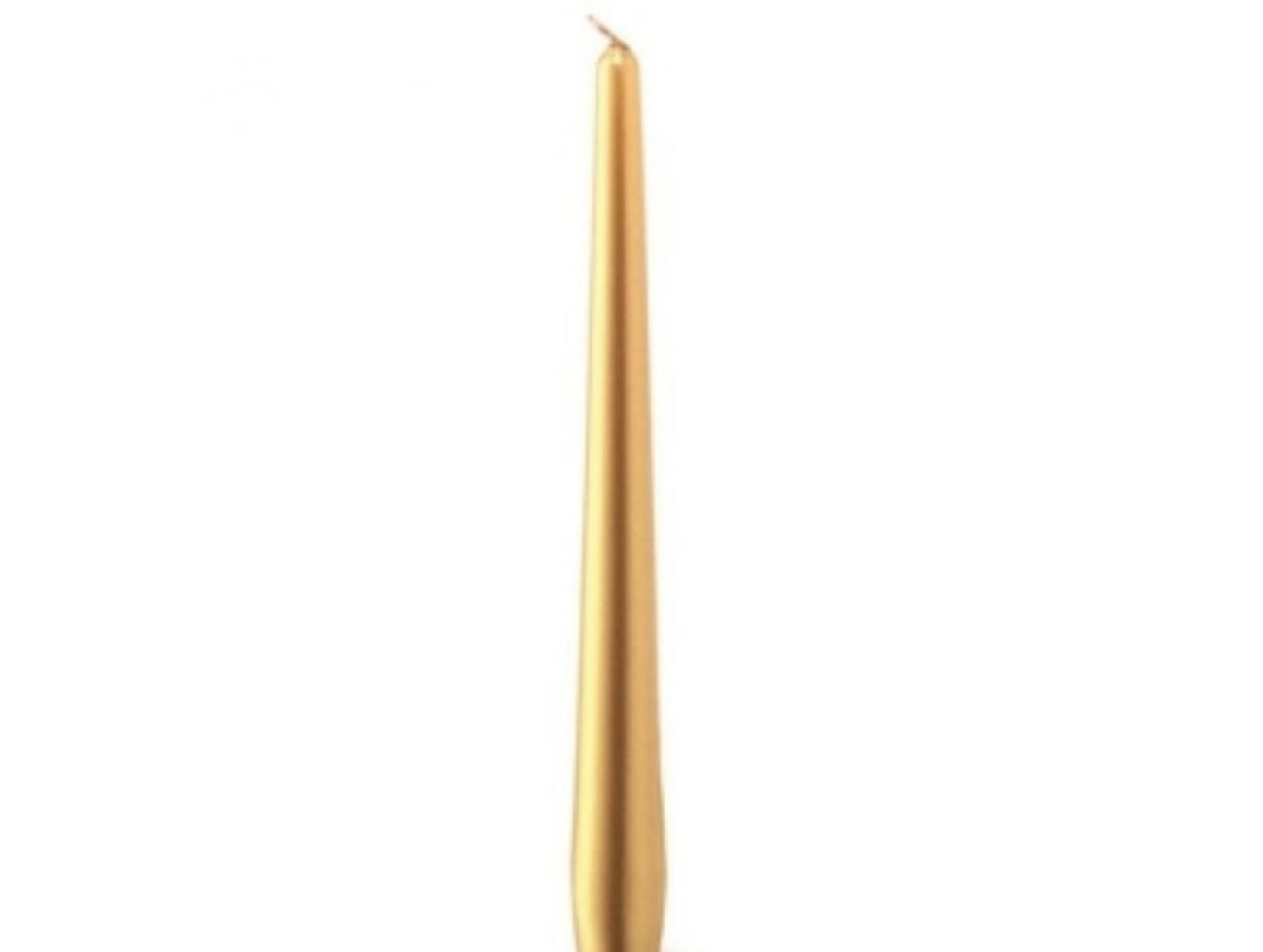 Zlatá kuželovitá svíčka 25cm 1ks ~7hod