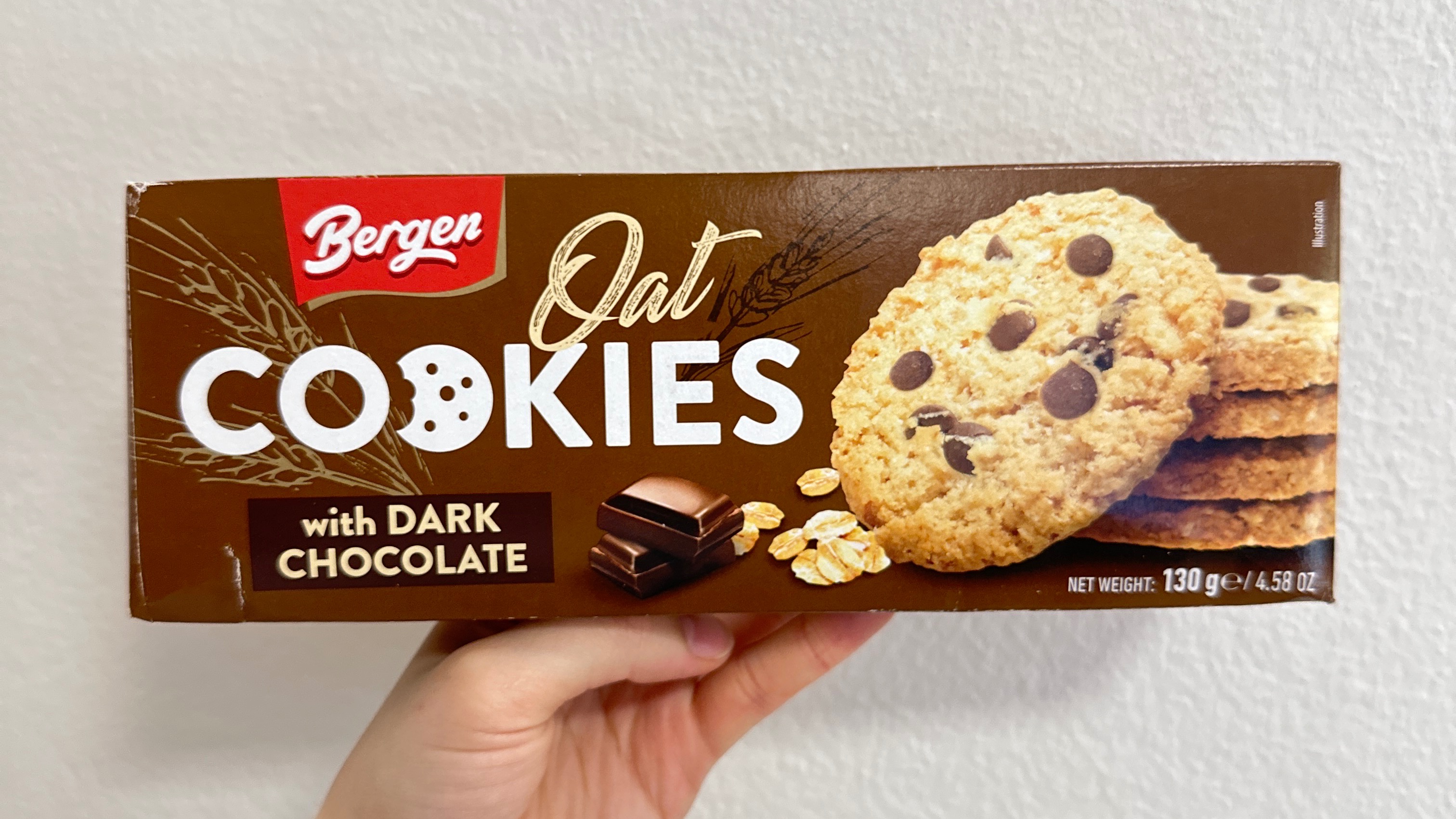 Bergen Cookies ovesný s hořkou čokoládou 130g