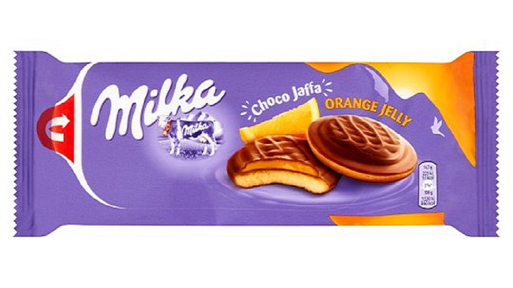 Milka Choco Jaffa jemné pečivo s želé s pomerančovou příchutí 147g