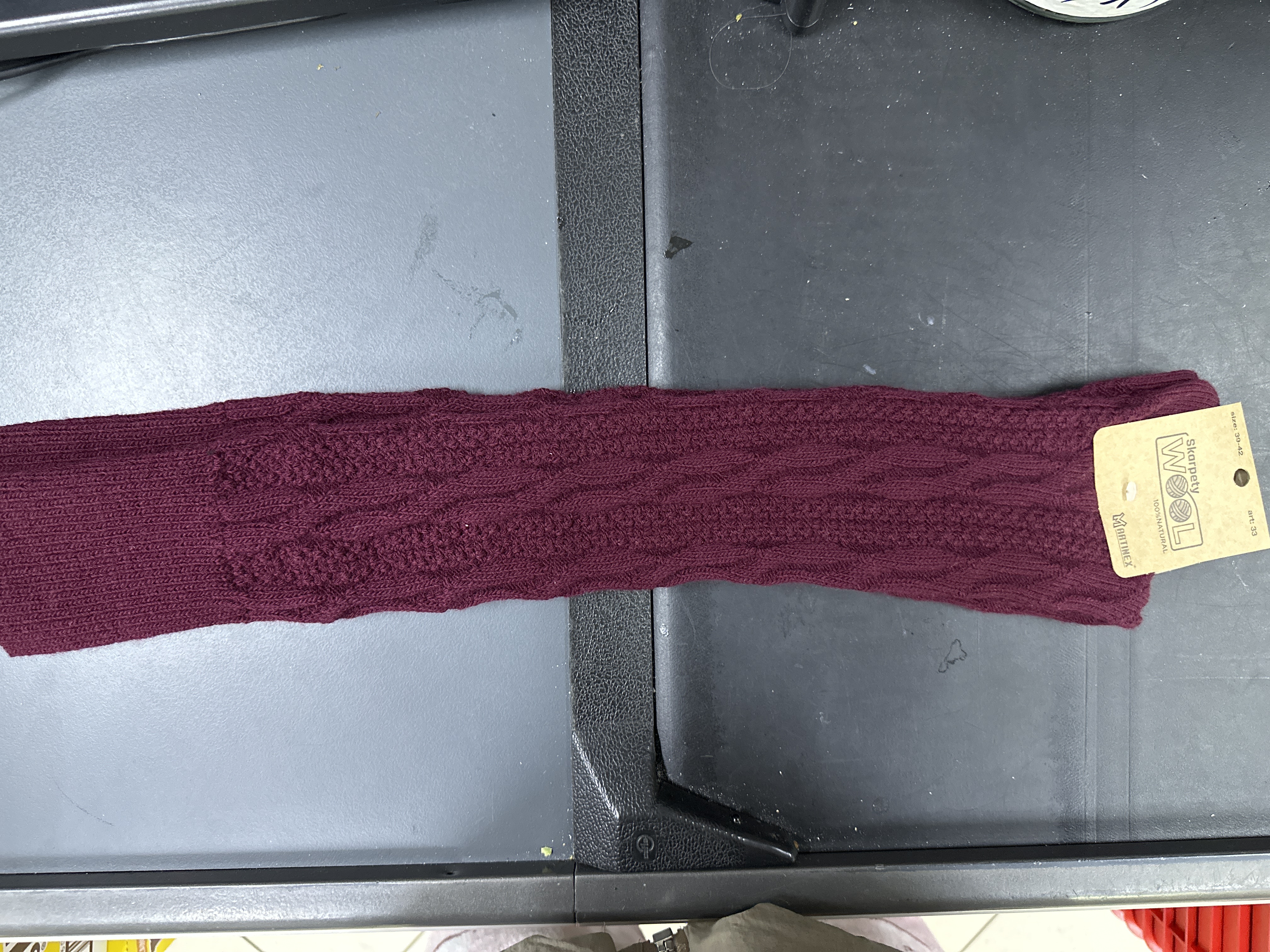 Skarpetki WOOL nadkolenky 1par vel. 39-42 vínové