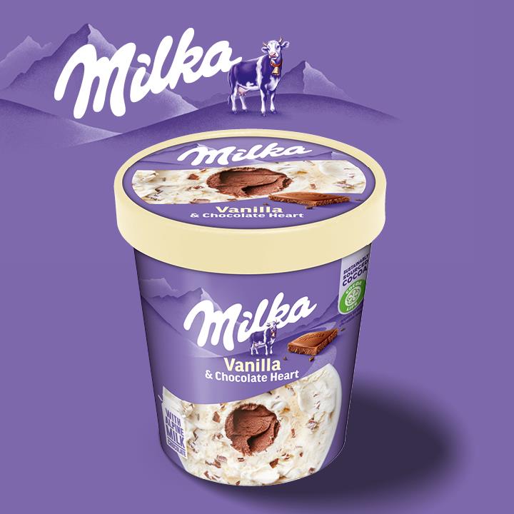 Milka Vanilla & Chocolate Heart 480ml