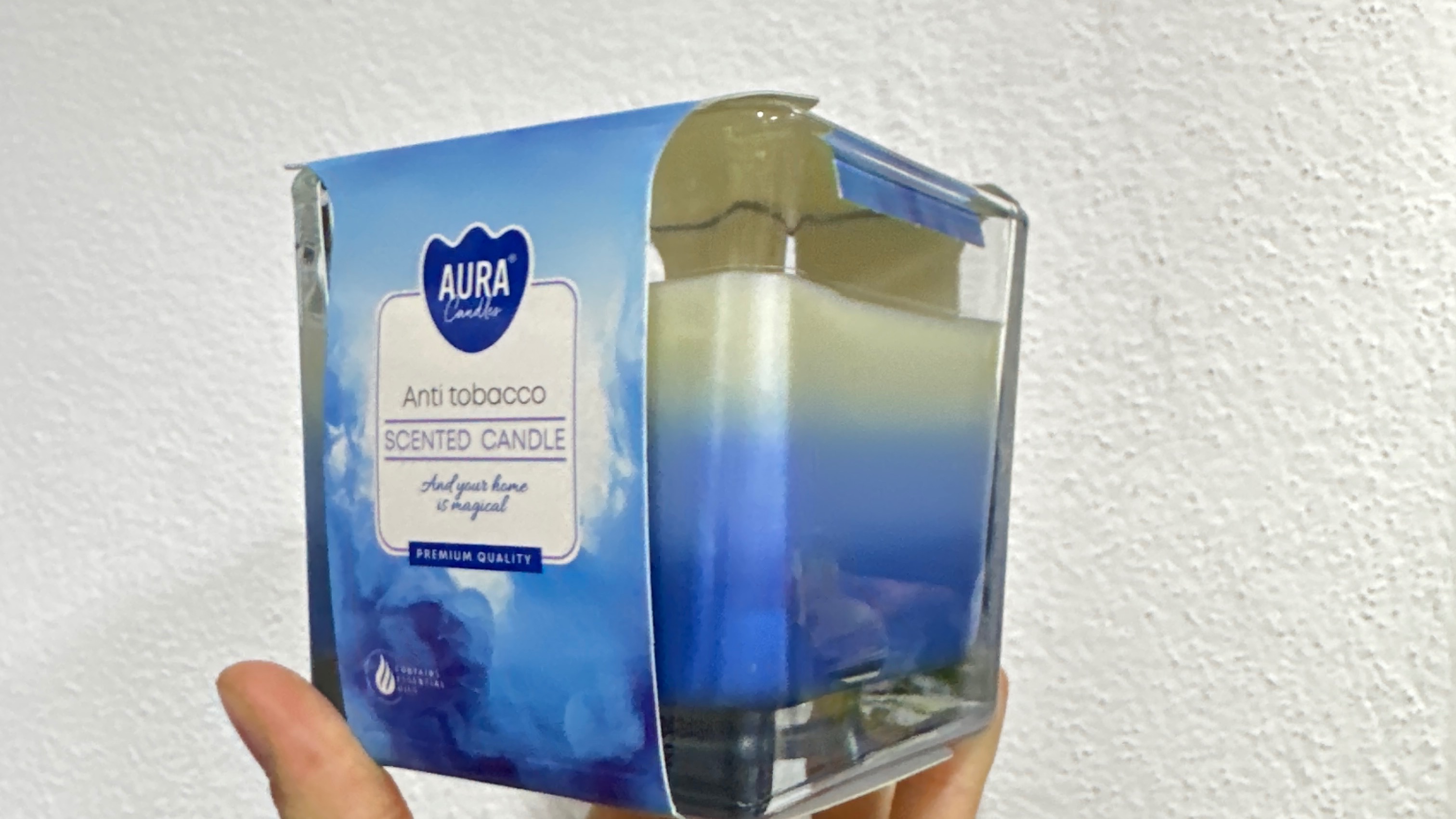 Vonná svíčka ve skle Tříbarevná Anti Tobacco 170g