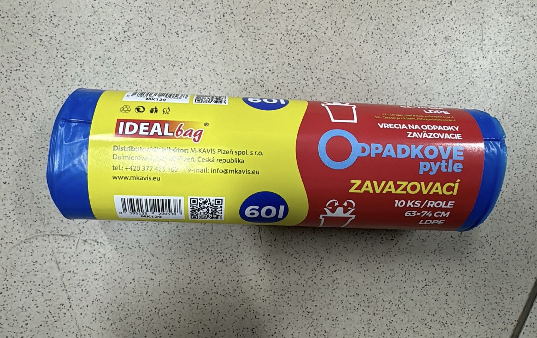 IDEAL bag Odpadkové pytle 60L zavazovací 10ks/role