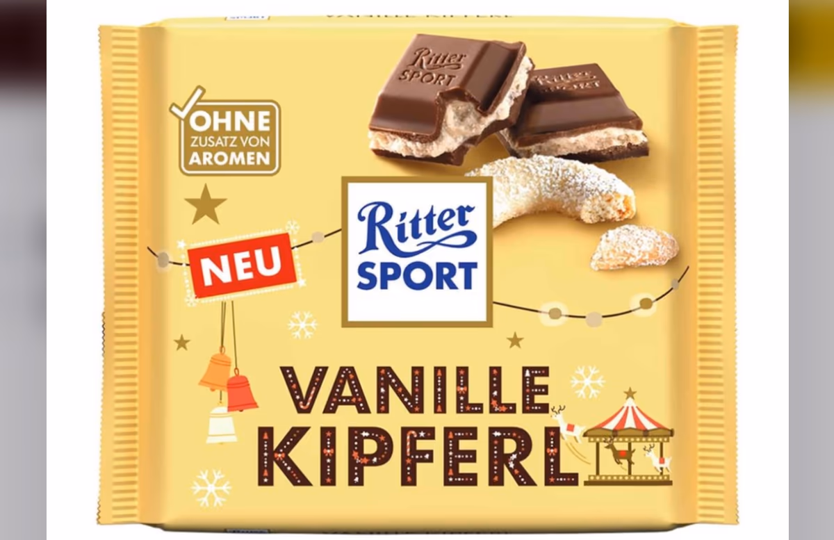 Ritter Sport s kousky vanilkových rohlíčků 100 g