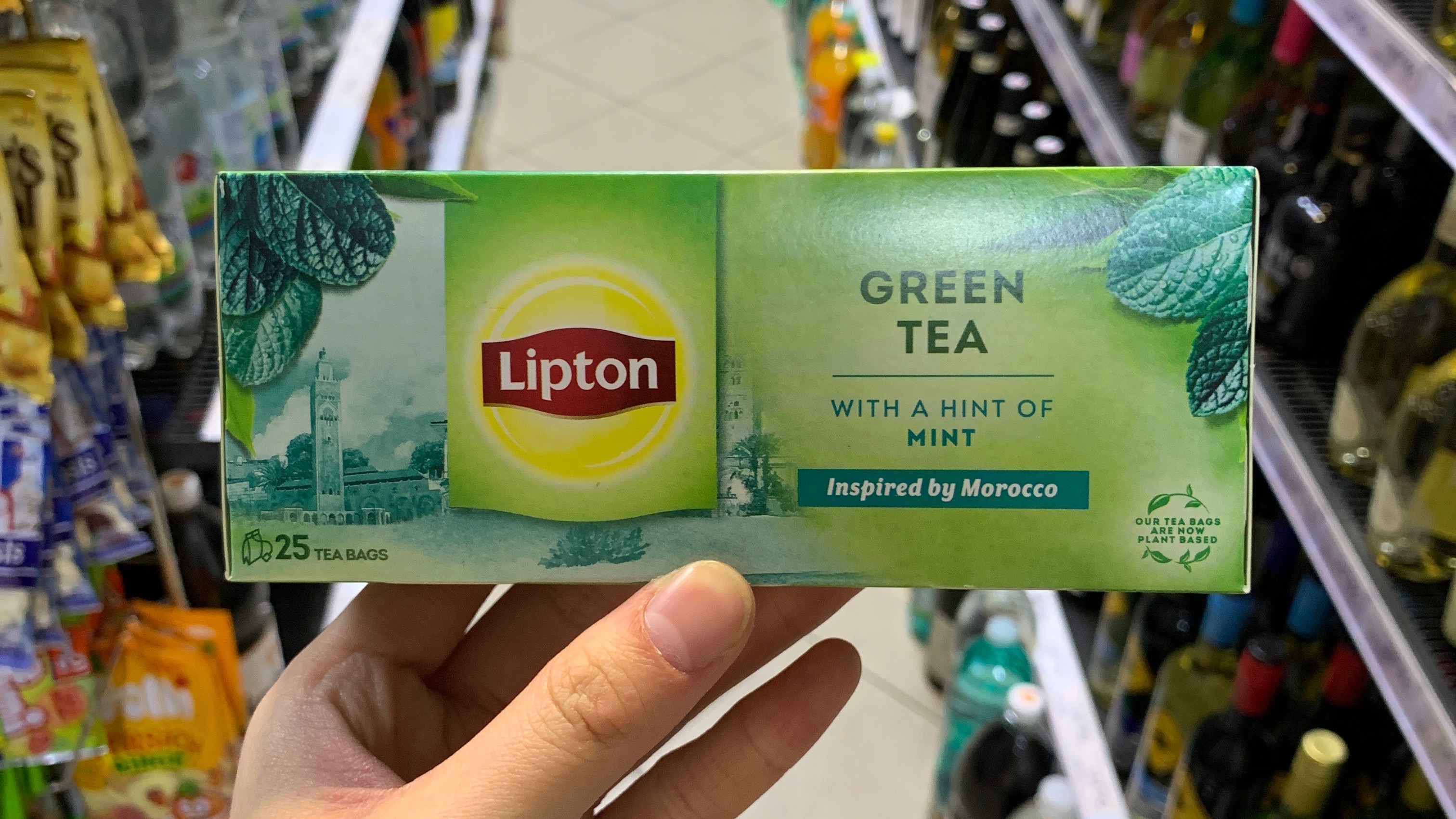 Lipton Zelený aromatizovaný čaj Mint 25 sáčků 37,5 g