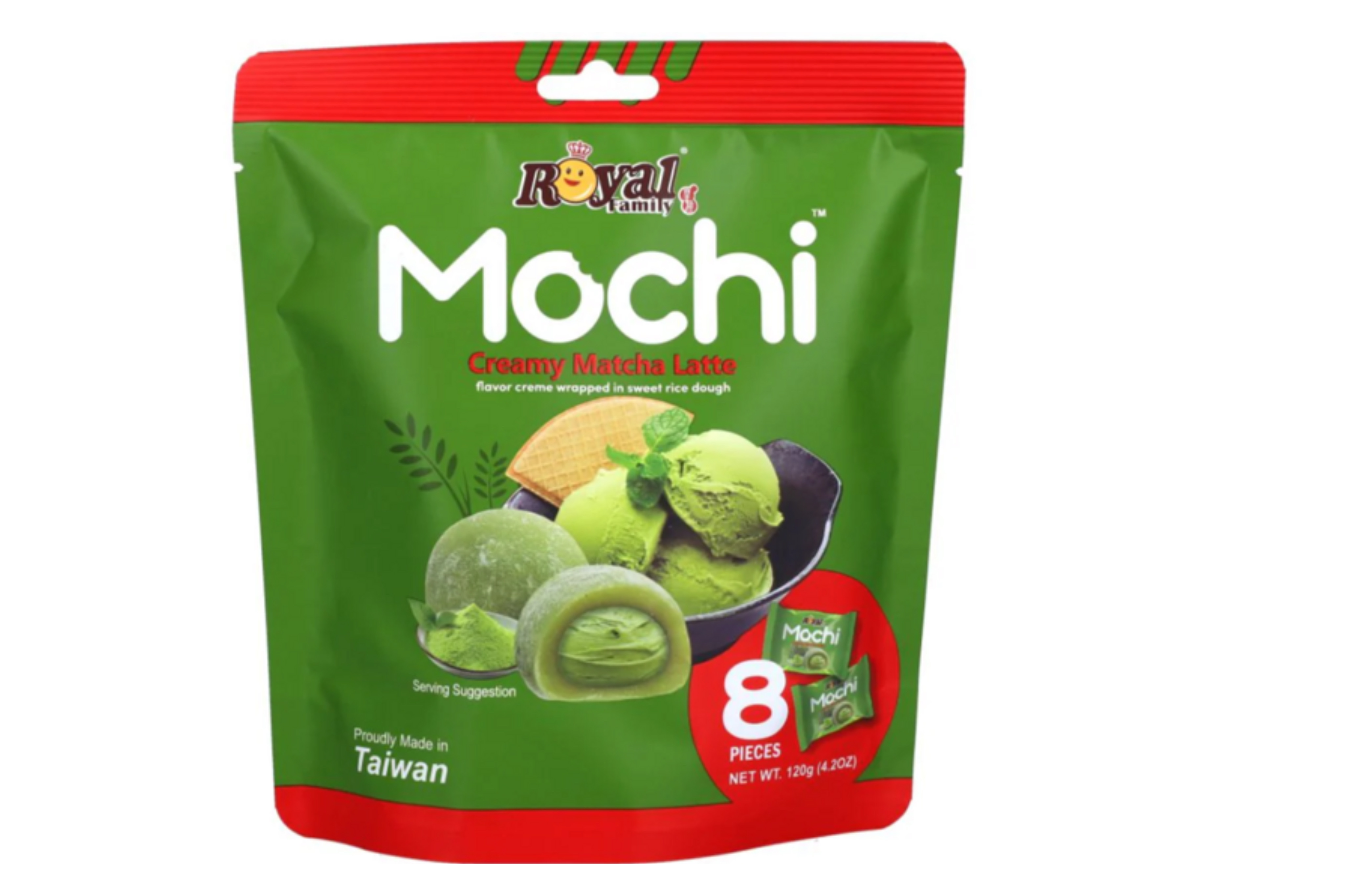 Royal Family koláčky mochi s příchutí matcha latte 120 g