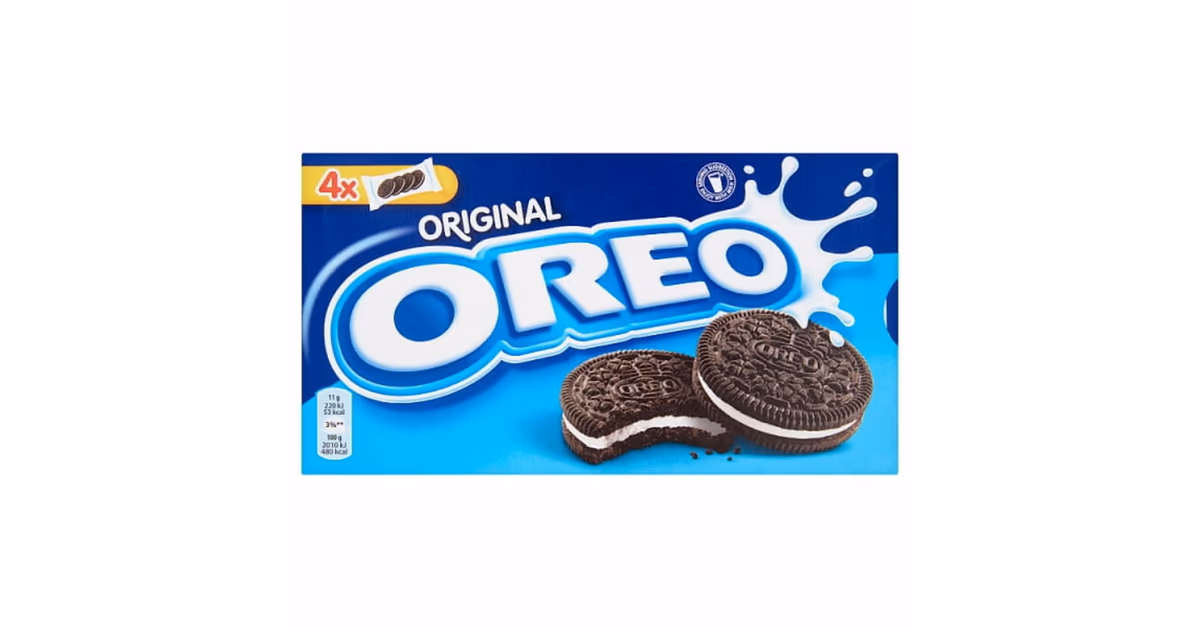 Oreo Original Kakaové sušenky s vanilkovým krémem 176g