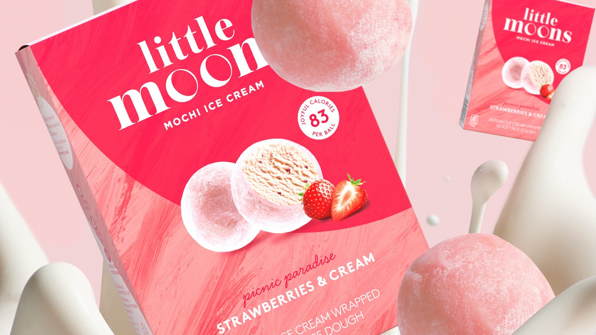 Little Moon Strawberries & Cream mochi ice cream 192g