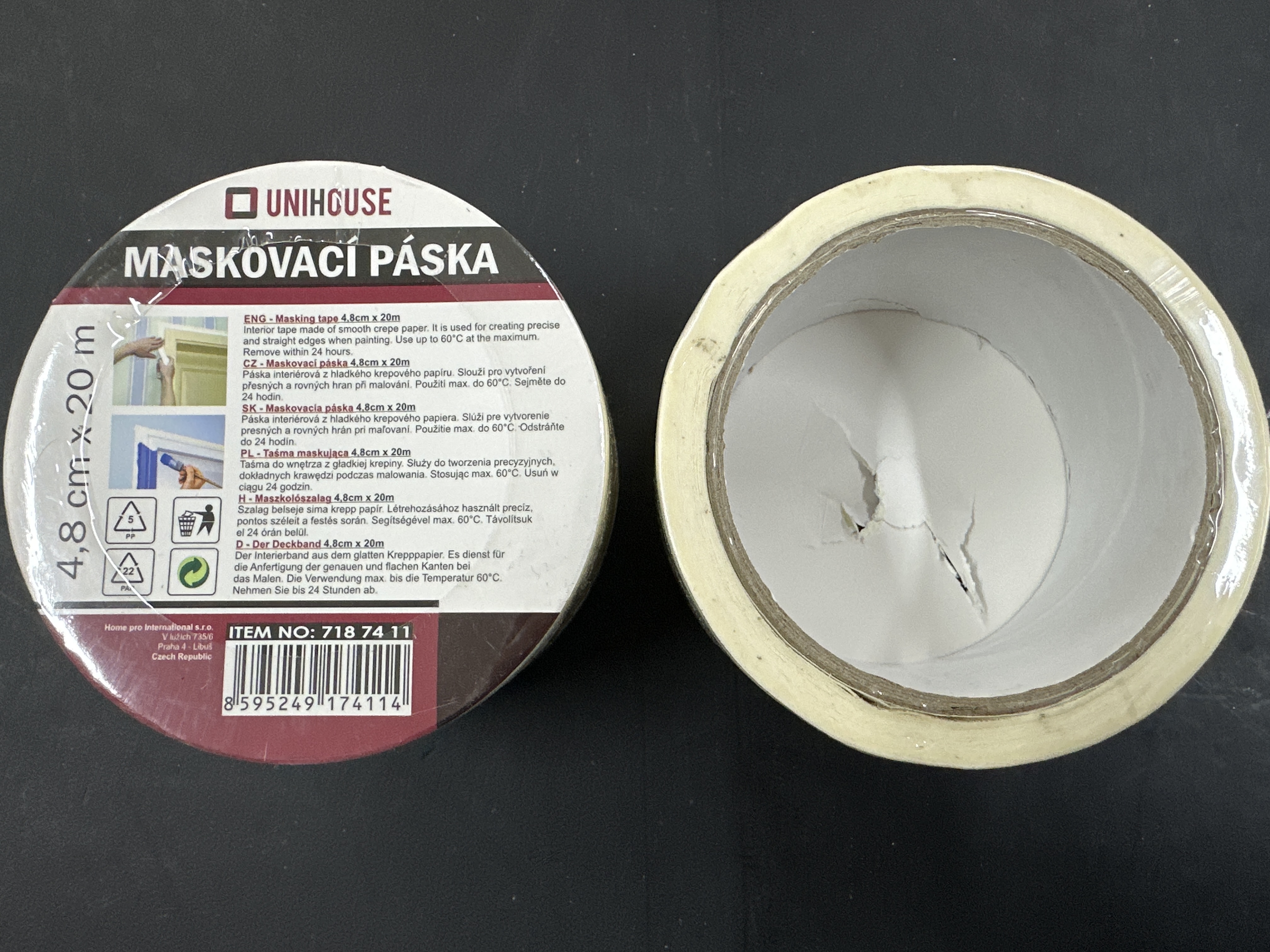 Uni house maskovací páska 4.8cmx 20m 1ks
