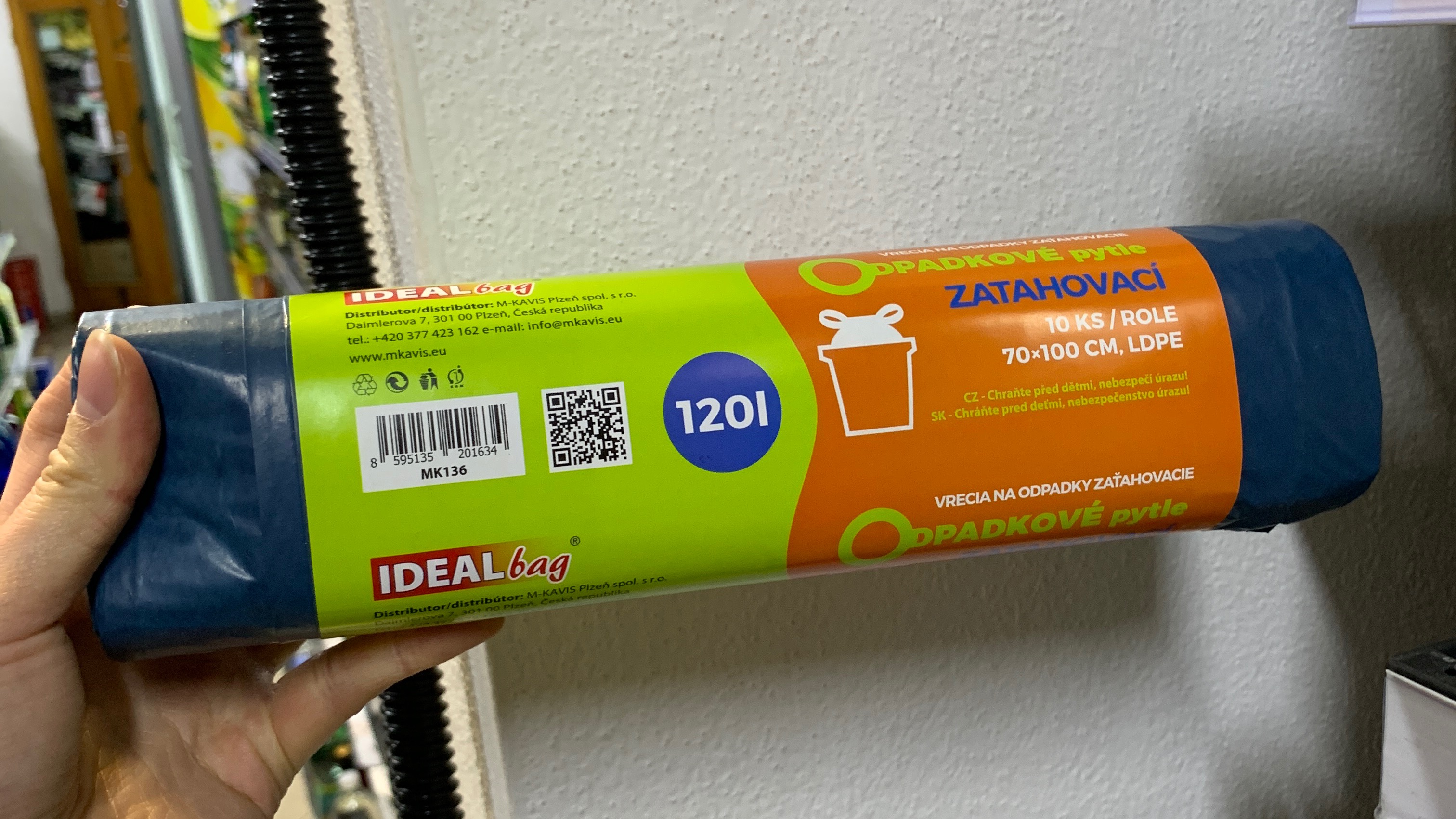 IDEAL bag Odpadkové pytle 120L zatahovací 10ks/role
