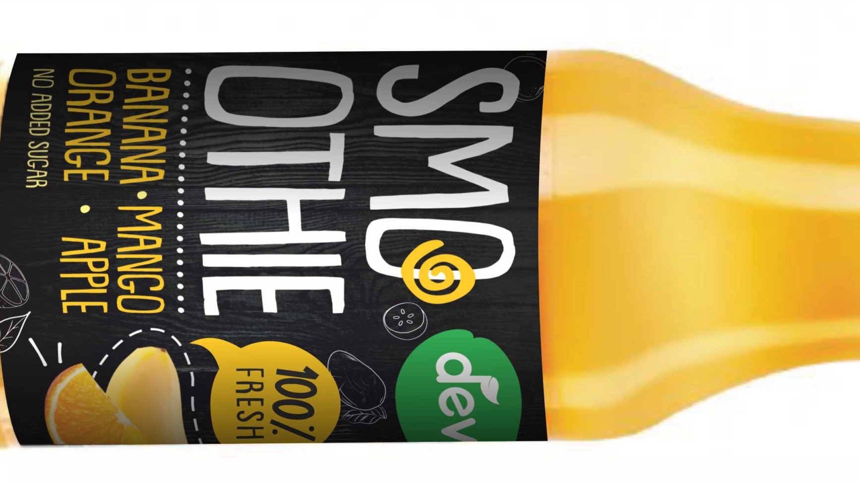 Deva smoothie Banán, Mango, Pomeranč, Jablko 300ml