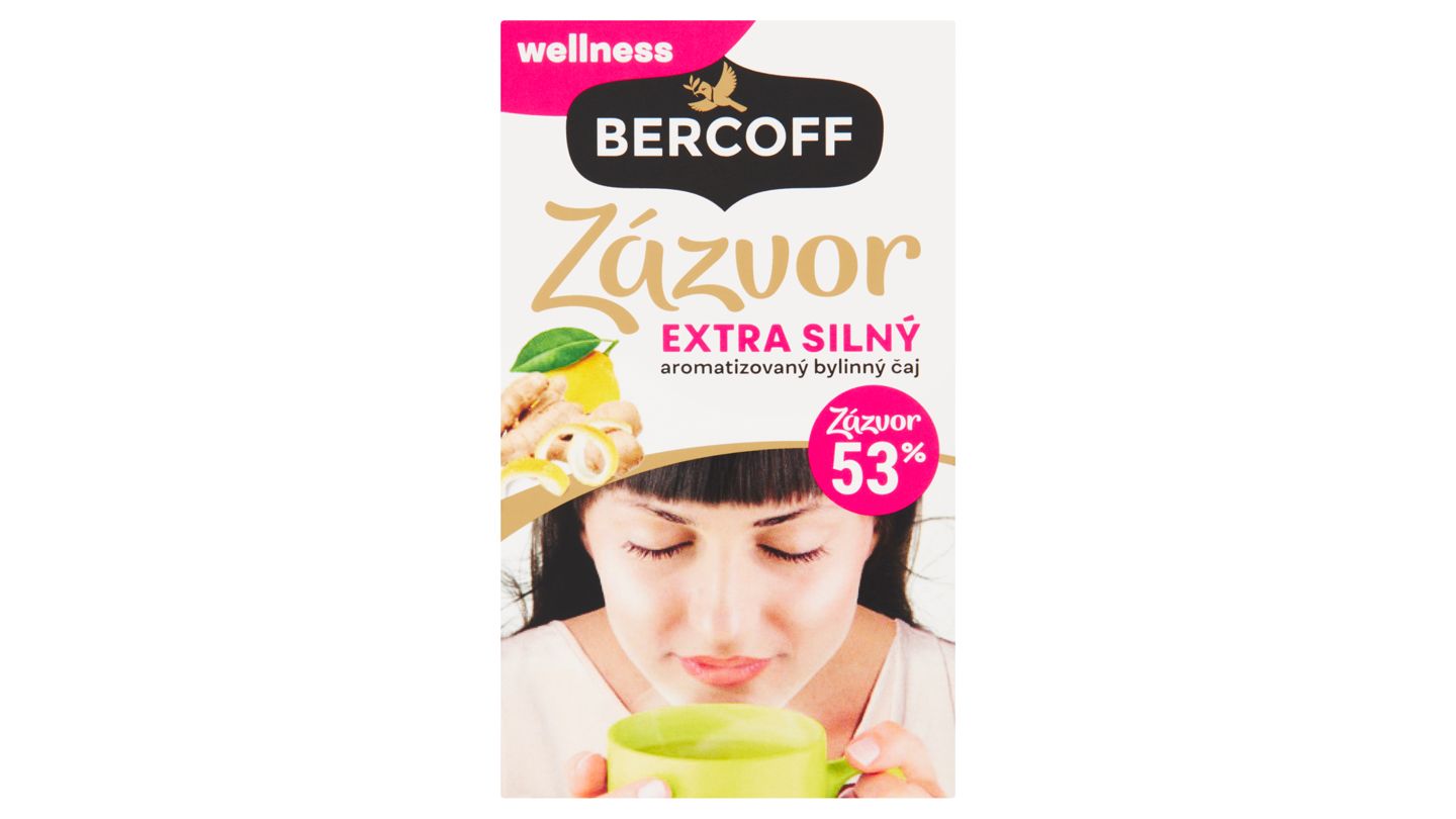 Bercoff Klember Wellness Zázvor extra silný aromatizovaný bylinný čaj 20 x 2g
