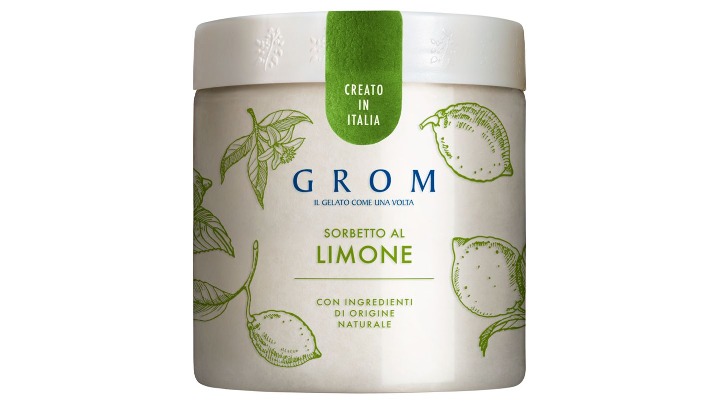 Grom Sorbet Citron italská zmrzlina v kelímku 460ml
