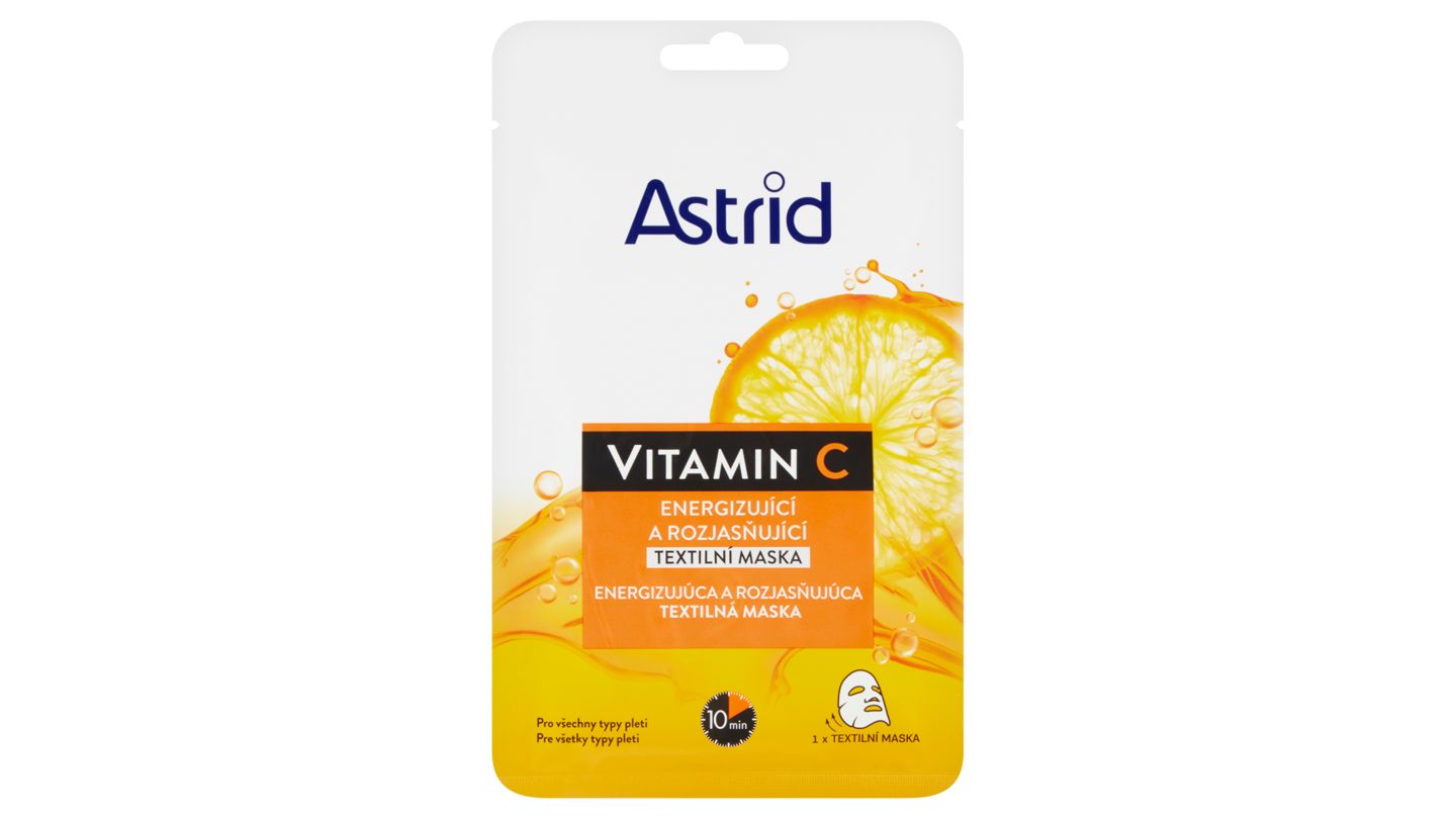 Astrid Vitamin C energizující a rozjasňující textilní maska 1 ks 20ml
