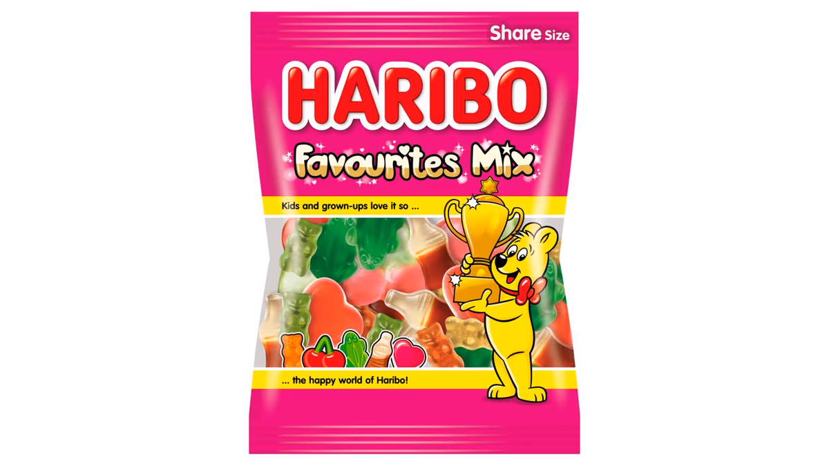 Haribo Favourites Mix ovocné želé s pěnovými cukrovinkami a příchutí koly 175g