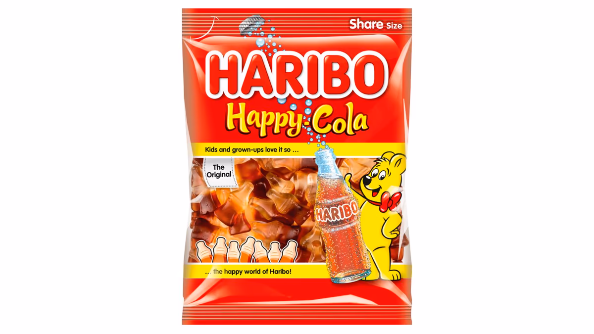 Haribo Happy Cola želé s příchutí kola 200g