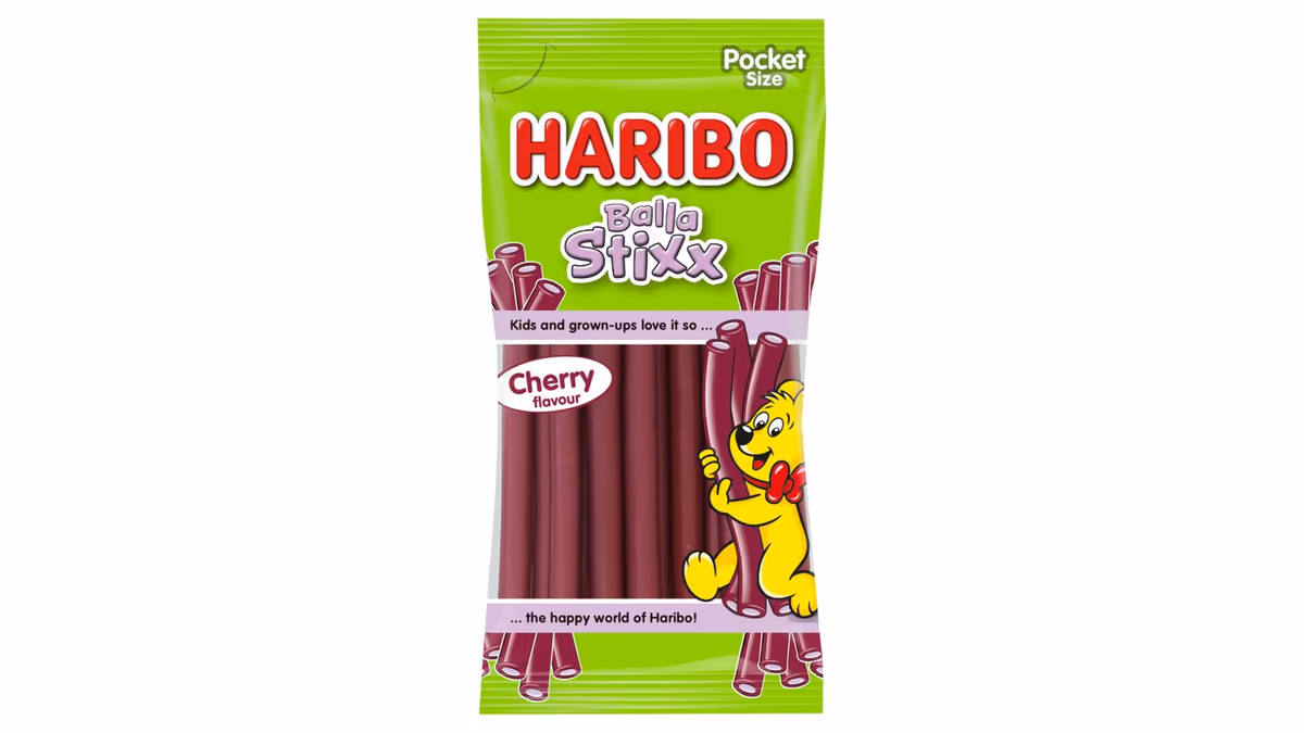 Haribo Balla Stixx Cherry želé pendreky s příchutí třešně 80g