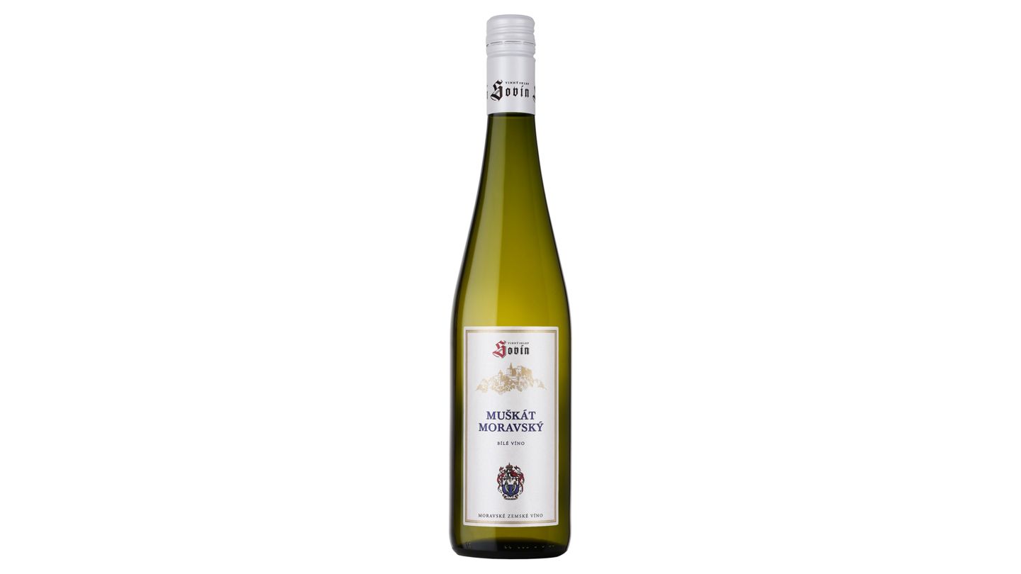 Sovín Muškát moravský moravské zemské víno bílé 0,75l 12,0 %