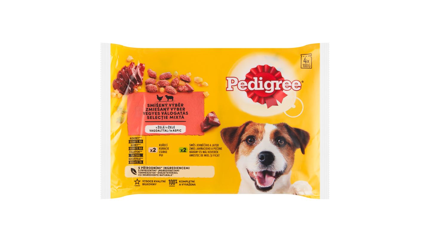 Pedigree Smíšený výběr v želé 4 x 100g (400g)
