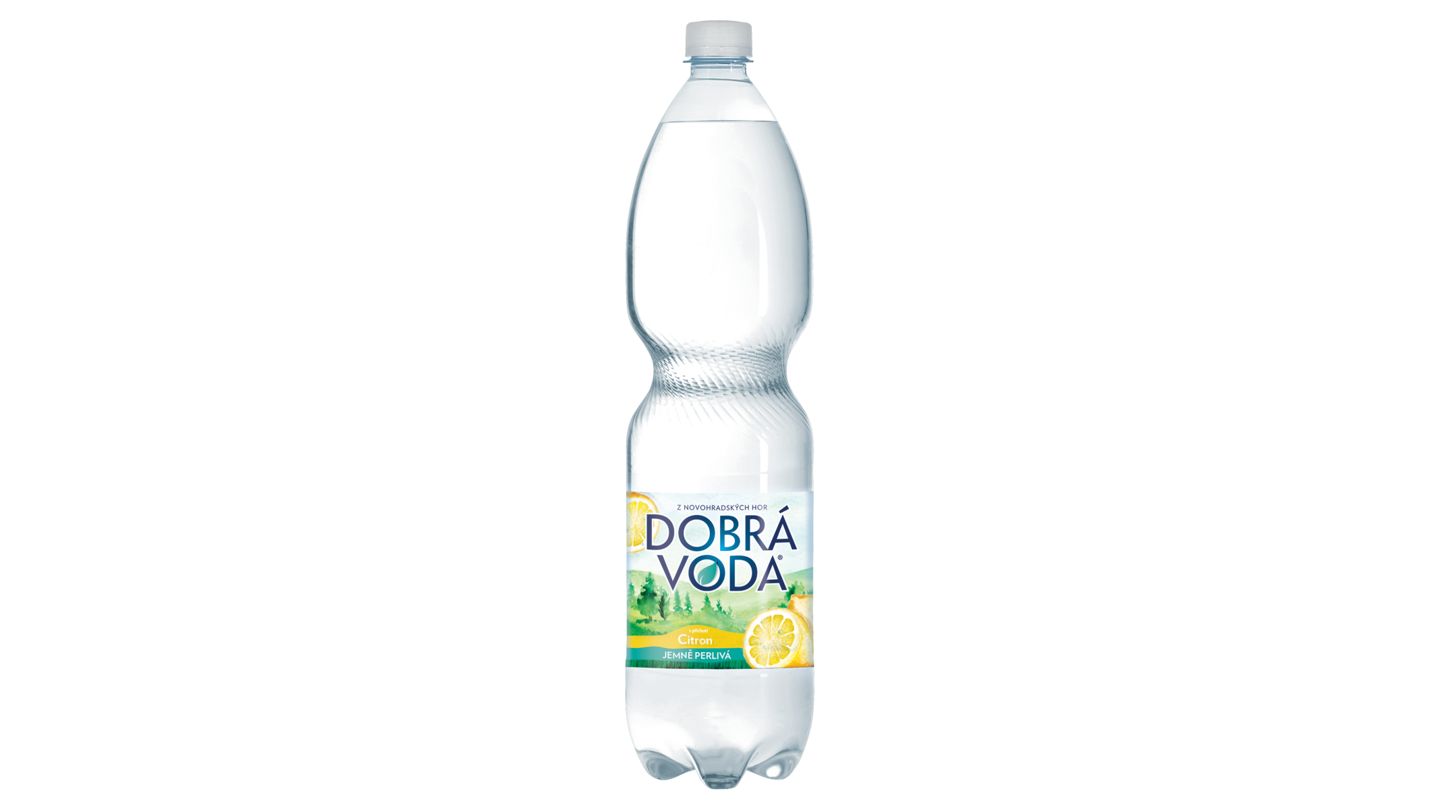 Dobrá voda - jemně perlivá s příchutí citron 1,5 l