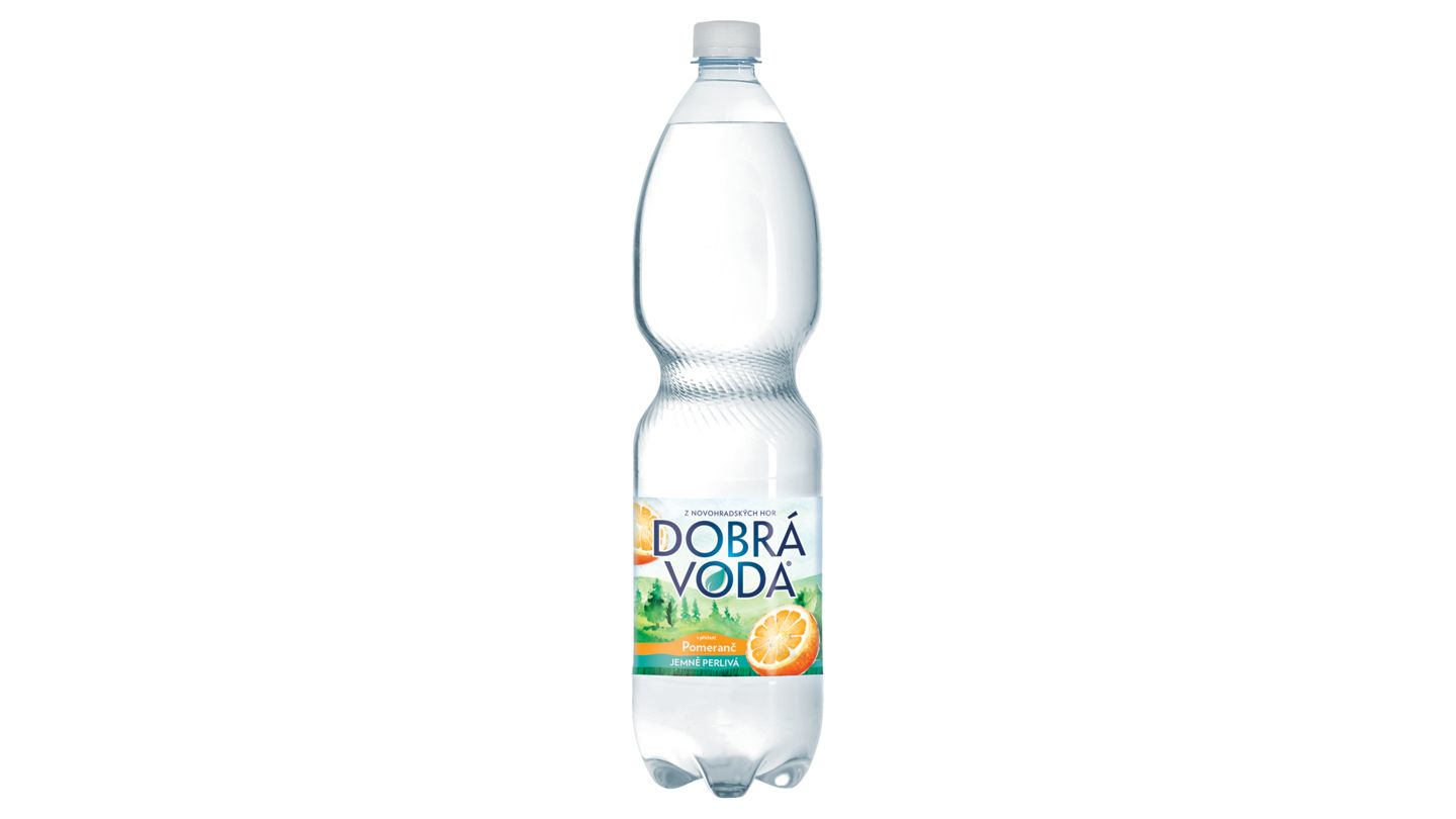 Dobrá voda - jemně perlivá s příchutí pomeranče 1,5 l
