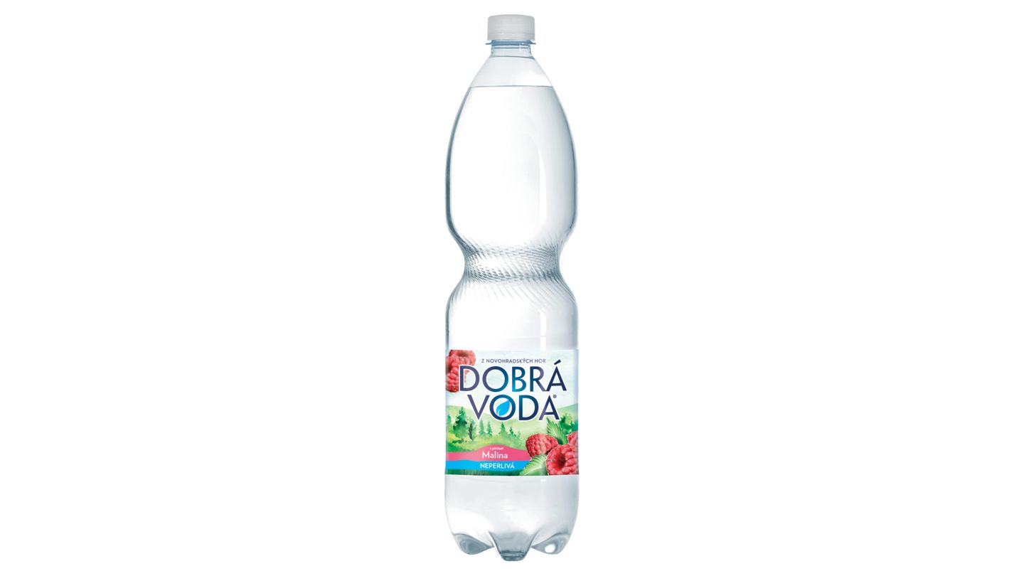 Dobrá voda - neperlivá s příchutí malina 1,5 l