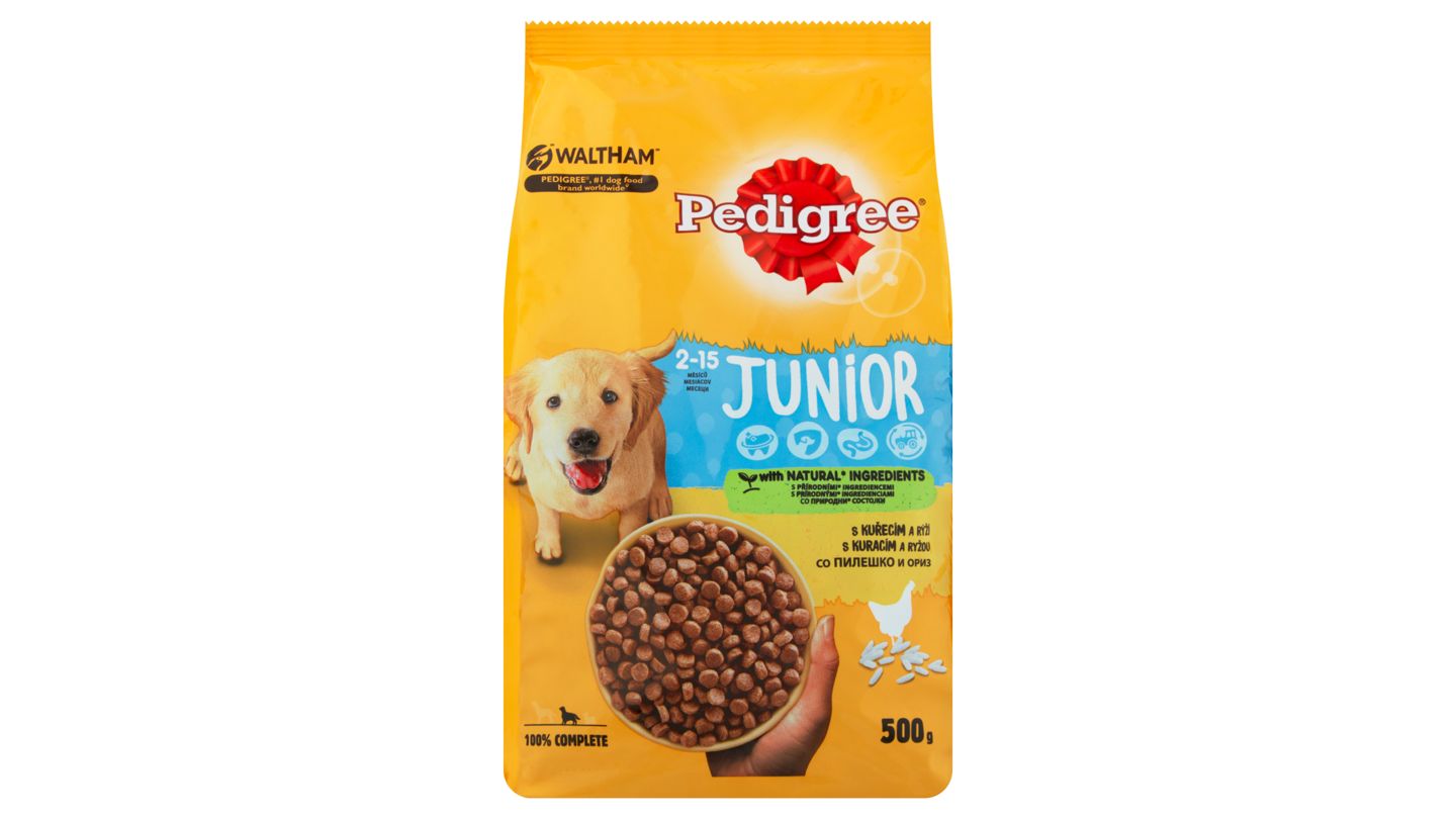 Pedigree Junior s kuřecím a rýží  500g