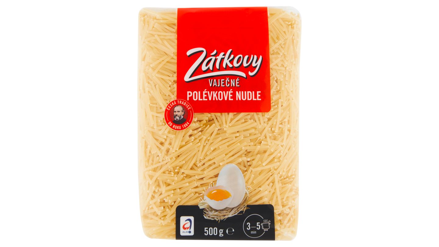 Zátkovy Vaječné Polévkové nudle 500g