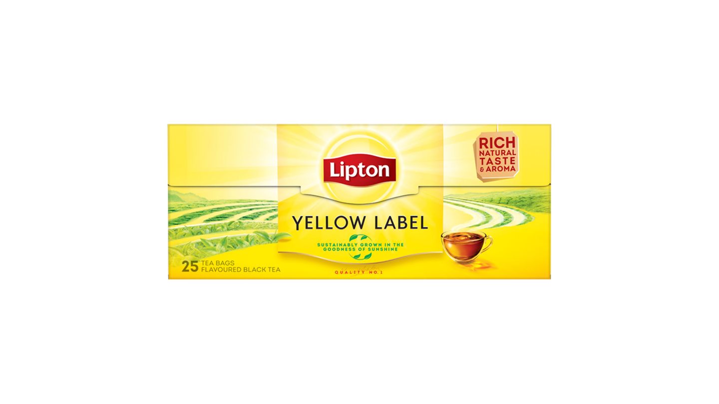Lipton Yellow label černý čaj aromatizovaný 25 sáčků 50g