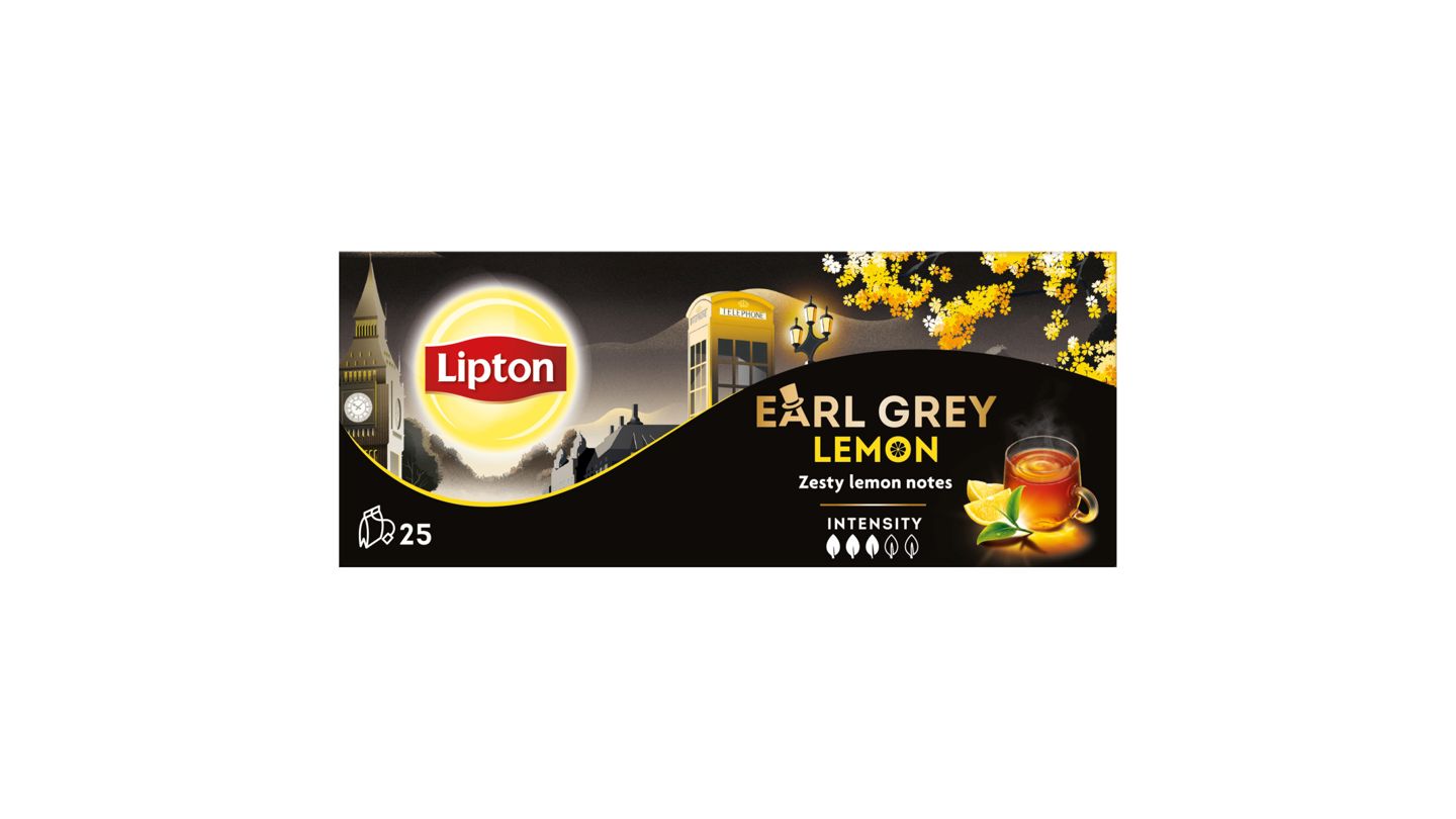 Lipton Earl Grey Lemon 50 g, 25 sáčků