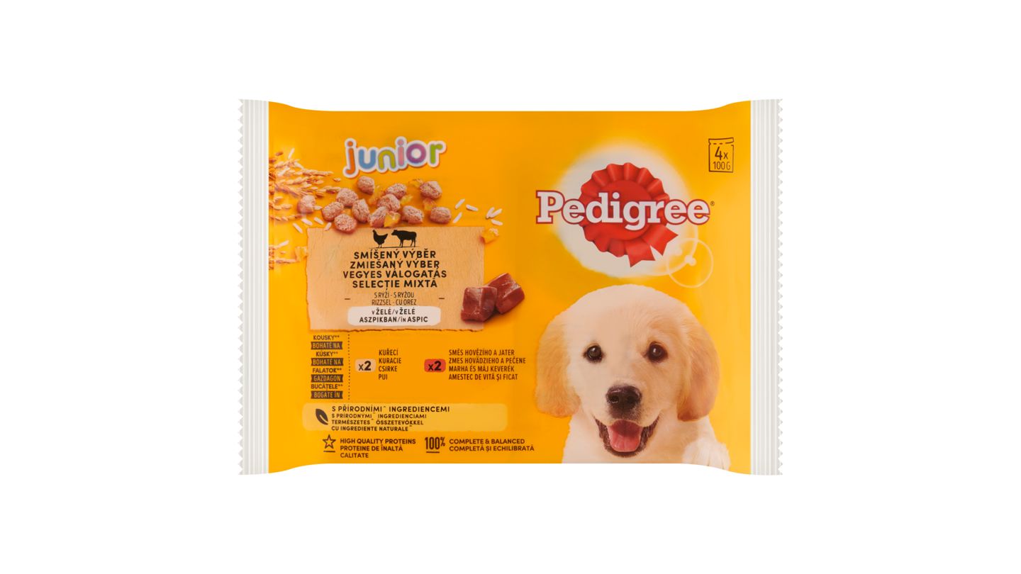 Pedigree Vital Protection Junior 100% kompletní výživa v želé, 4x100 g