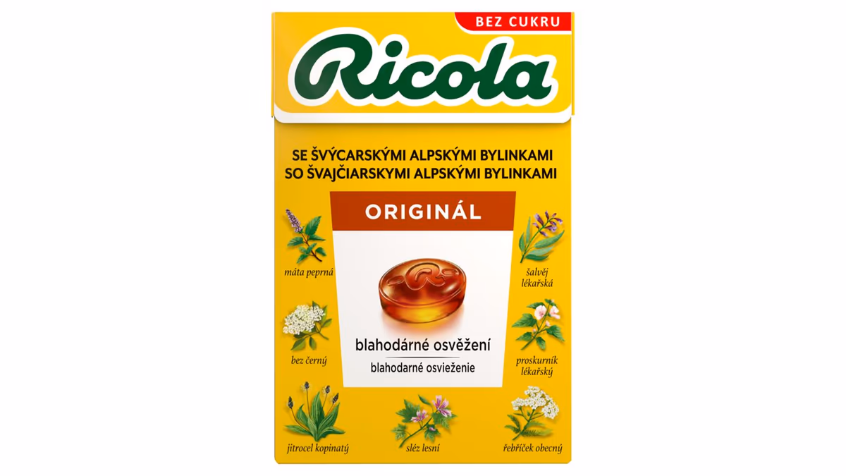 Ricola Bylinný Originál švýcarské bylinné bonbony 40g