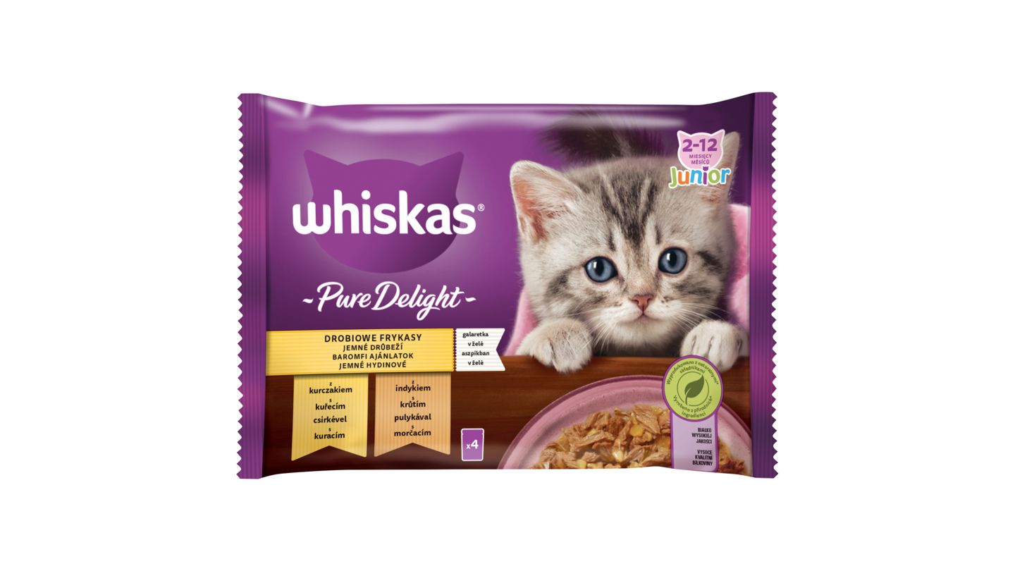 Whiskas Junior jemné drůbeží v želé 4 x 85g (340g)