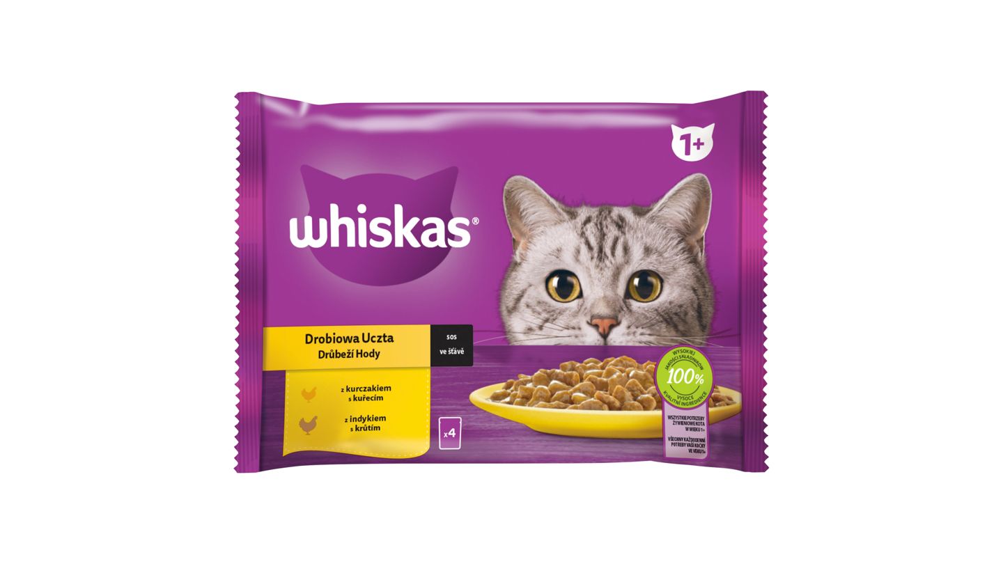 Whiskas Drůbeží hody ve šťávě 4 x 85g (340g)
