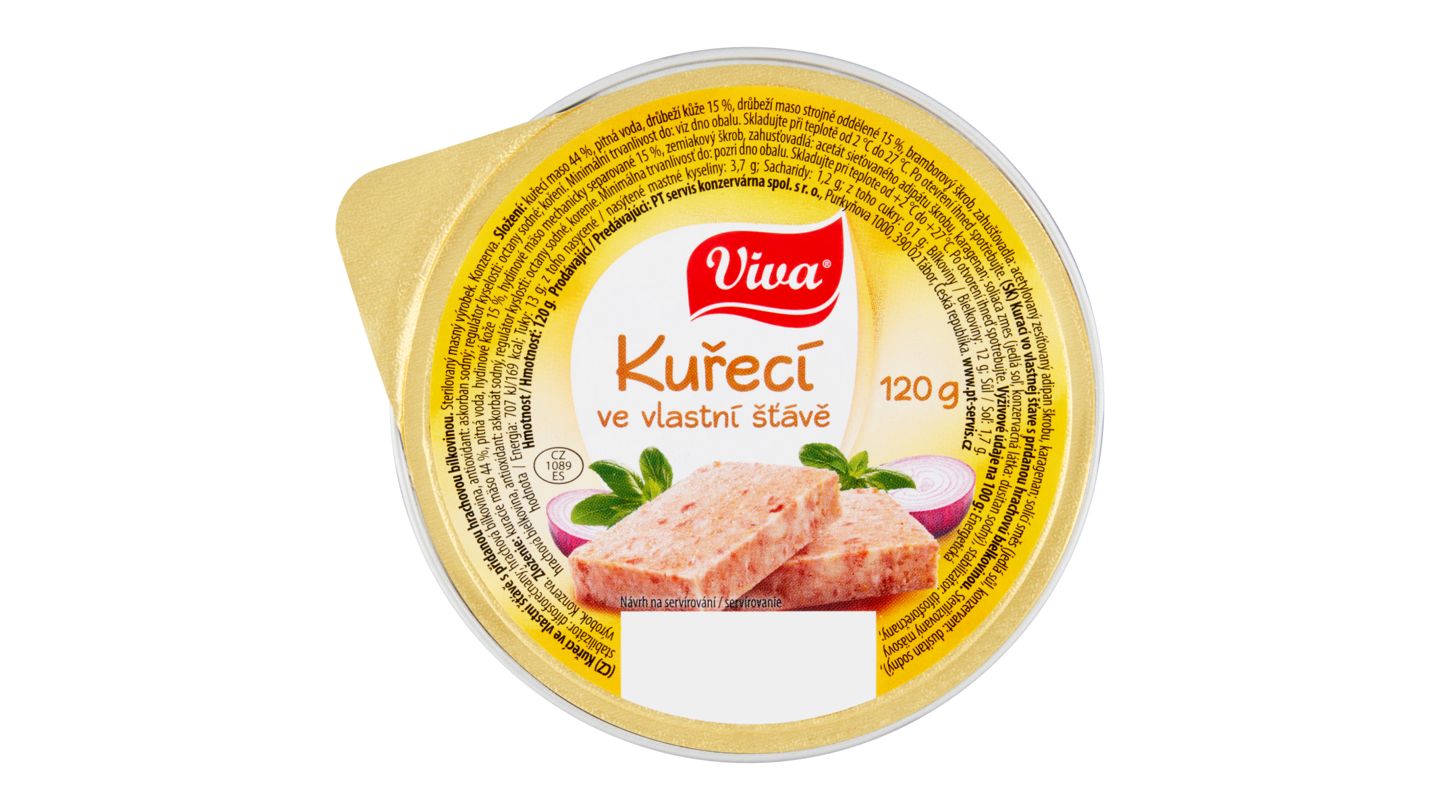 Viva Kuřecí ve vlastní šťávě 120g