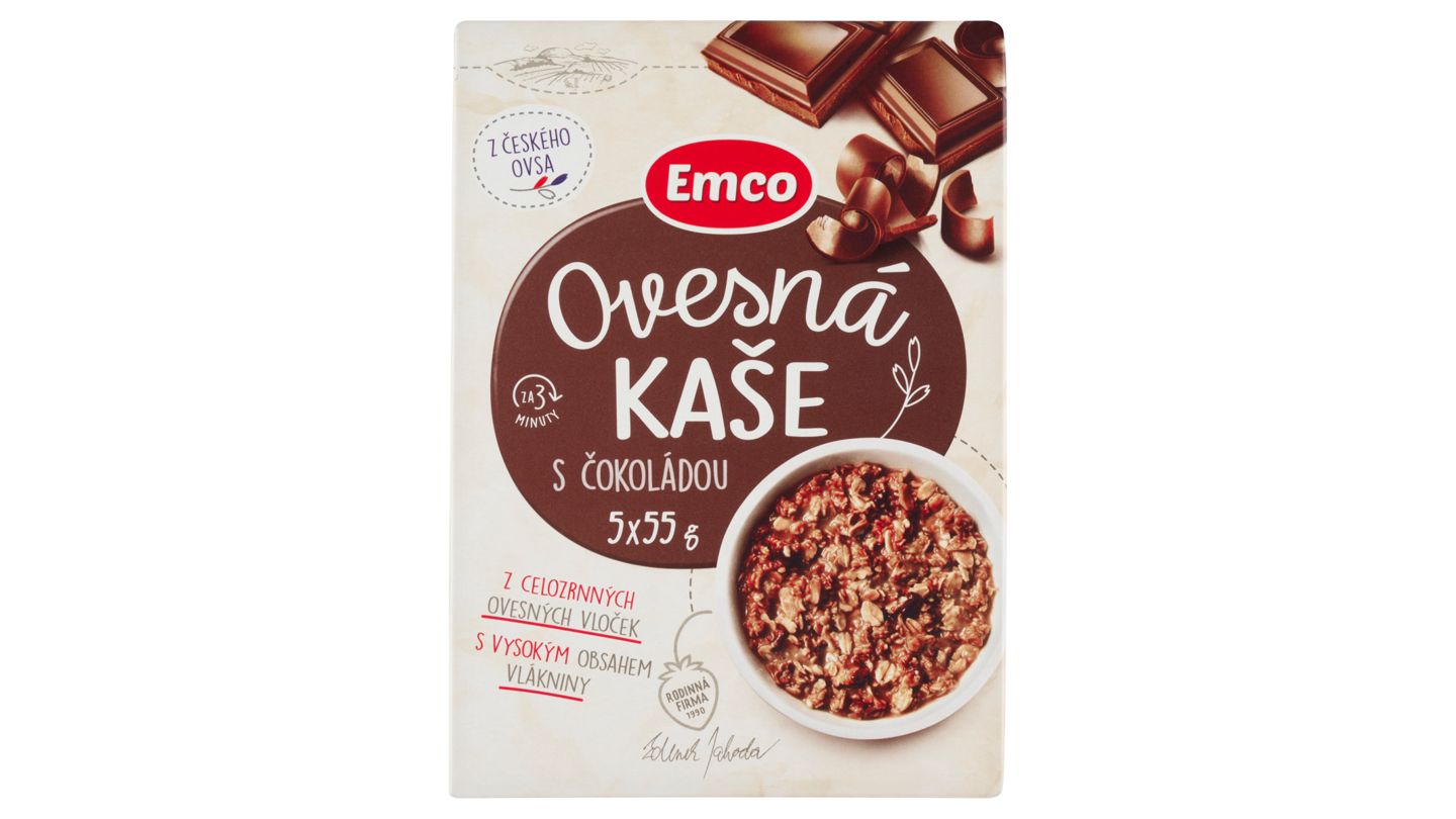 Emco Ovesná kaše s čokoládou 5 x 55g (275g)