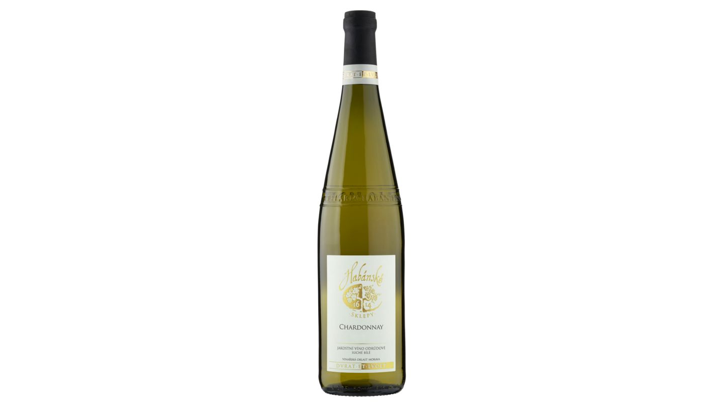 Habánské Sklepy Chardonnay jakostní víno odrůdové suché bílé 0,75l 14%