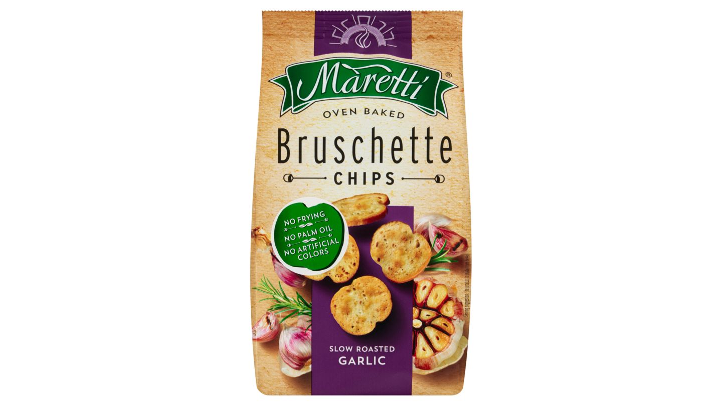 Maretti Bruschette Chips Slow Roasted Garlic 70g