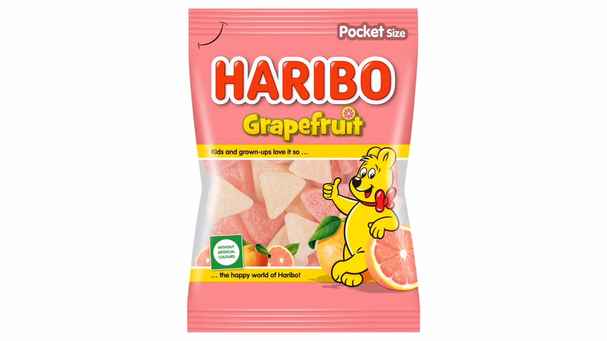 Haribo Grapefruit želé s ovocnou příchutí 80g